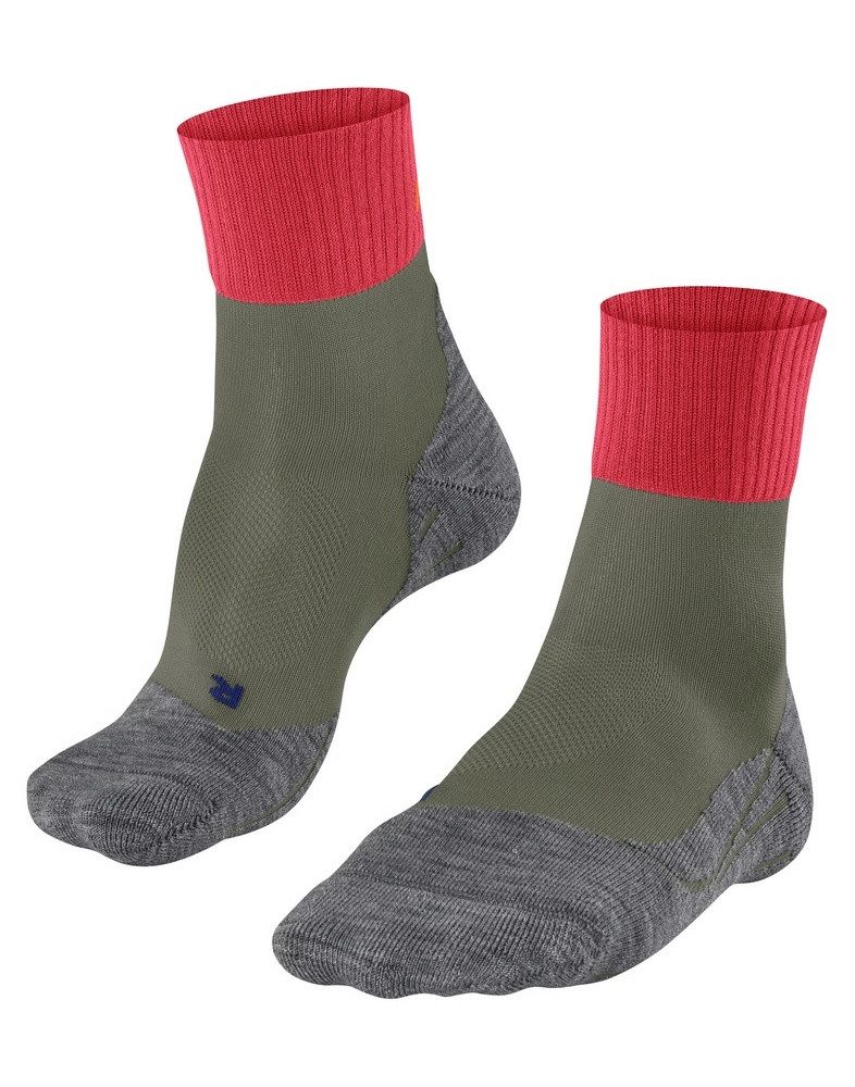 FALKE Wandersocken TK2 Short Cool (für leichtes Gelände) herbgrün Damen - 1 Paar
