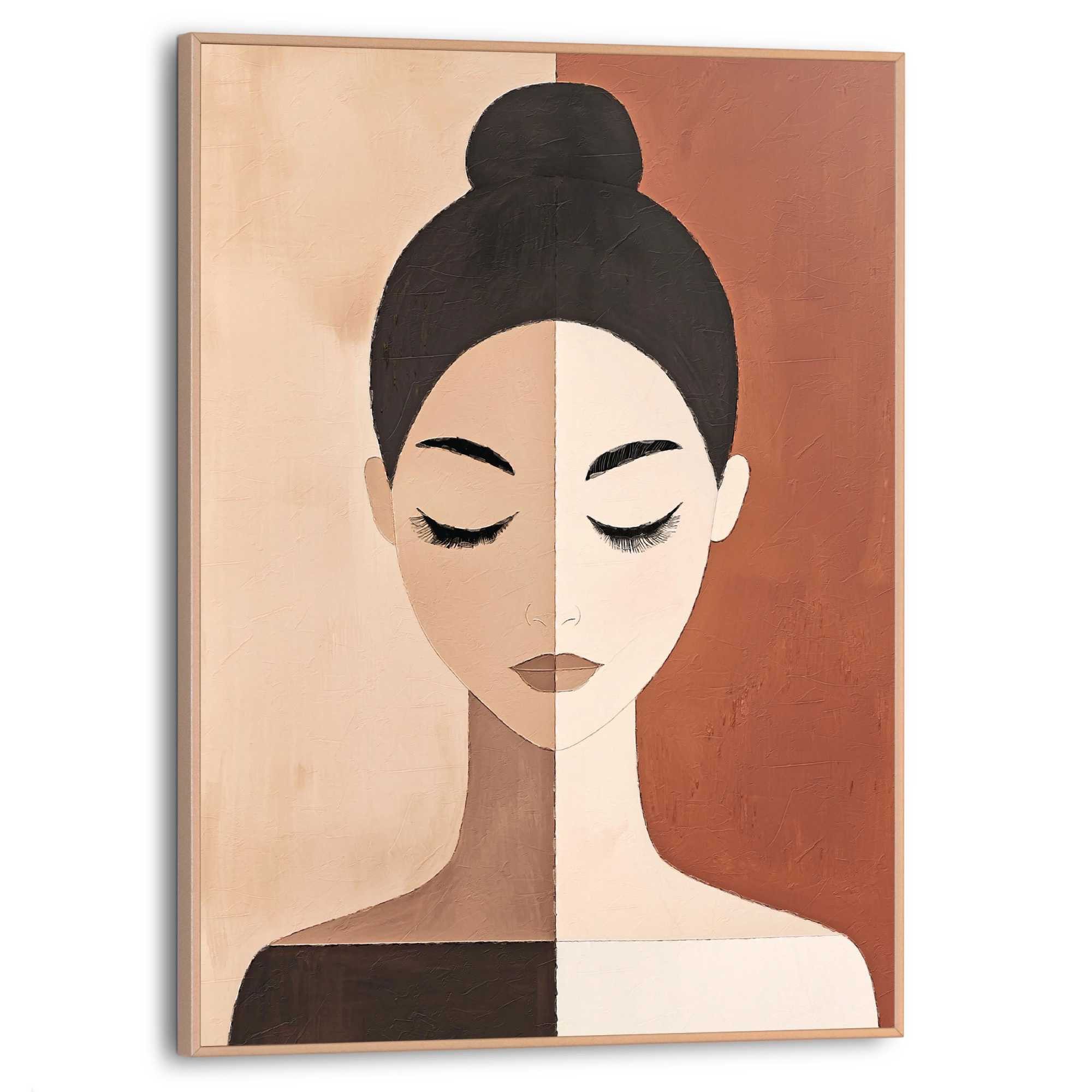 Reinders! Poster Abstract Beauty, Wohnzimmer - Frau - Dame - Braun - MDF - Abstrakt - 30x40 cm