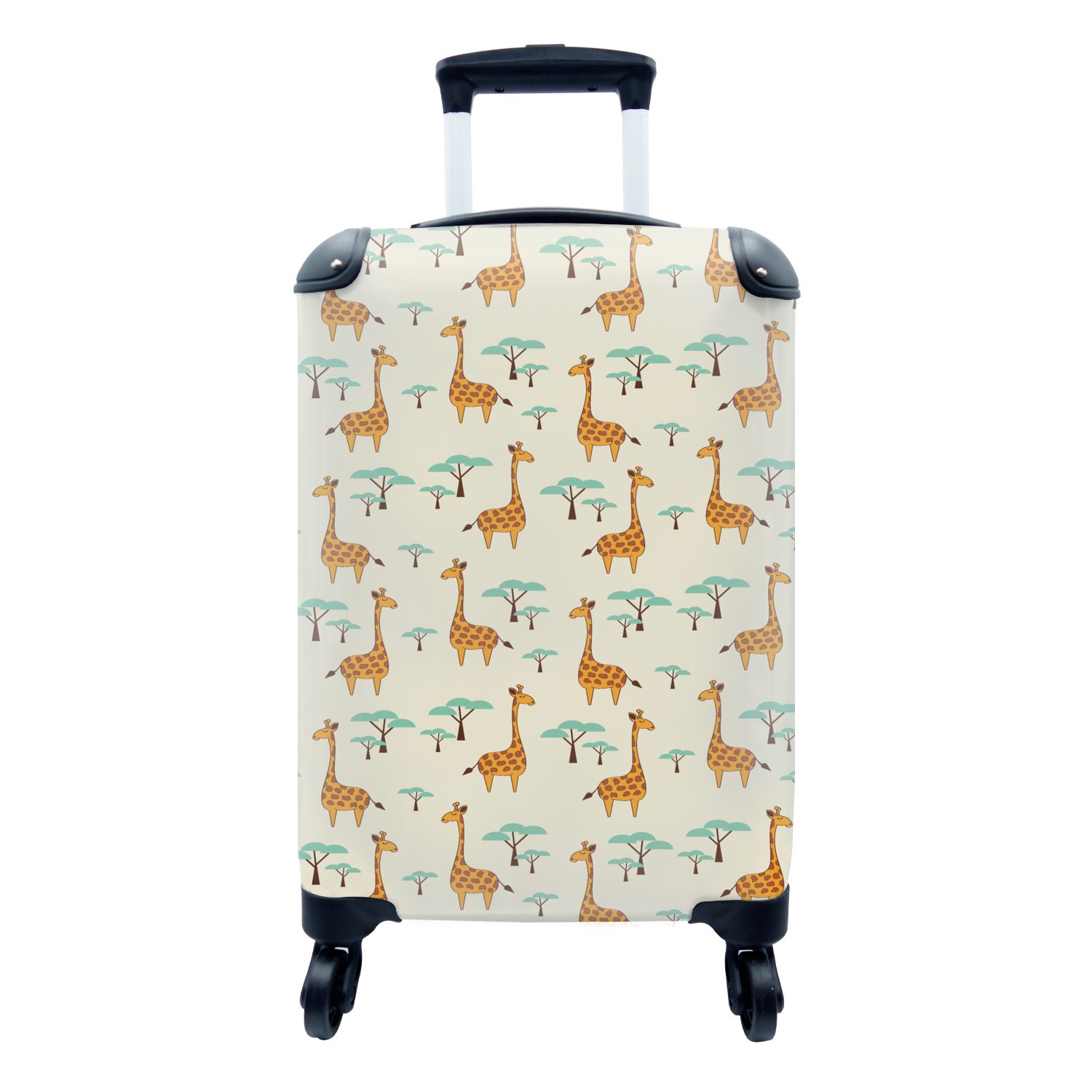 MuchoWow Reisetasche 4 Handgepäck Handgepäckkoffer - rollen, Tiere Rollen, Trolley, für - mit Ferien, Reisekoffer Muster, Giraffe