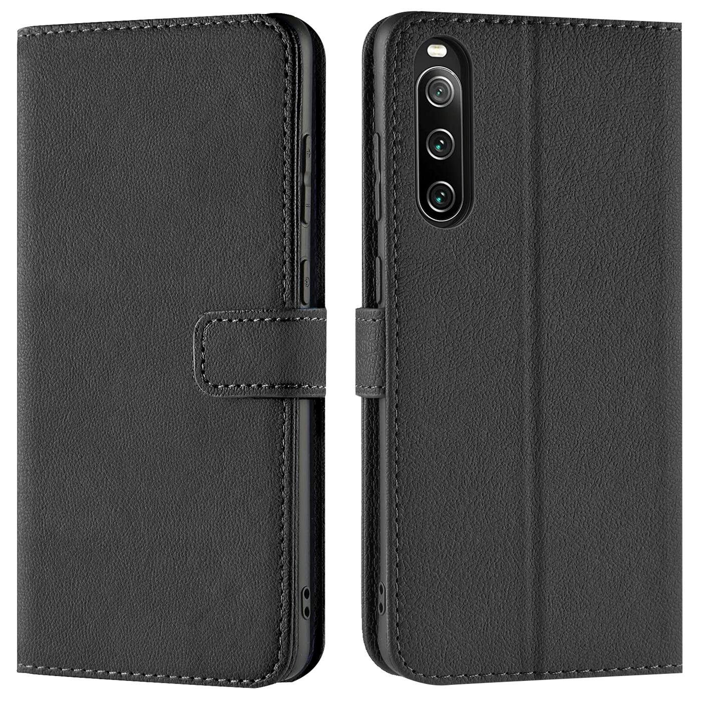 CoolGadget Handyhülle Book Case Handy Tasche für Sony Xperia 10 IV 6 Zoll, Hülle Klapphülle Flip Cover für Xperia 10 IV 2022 Schutzhülle stoßfest