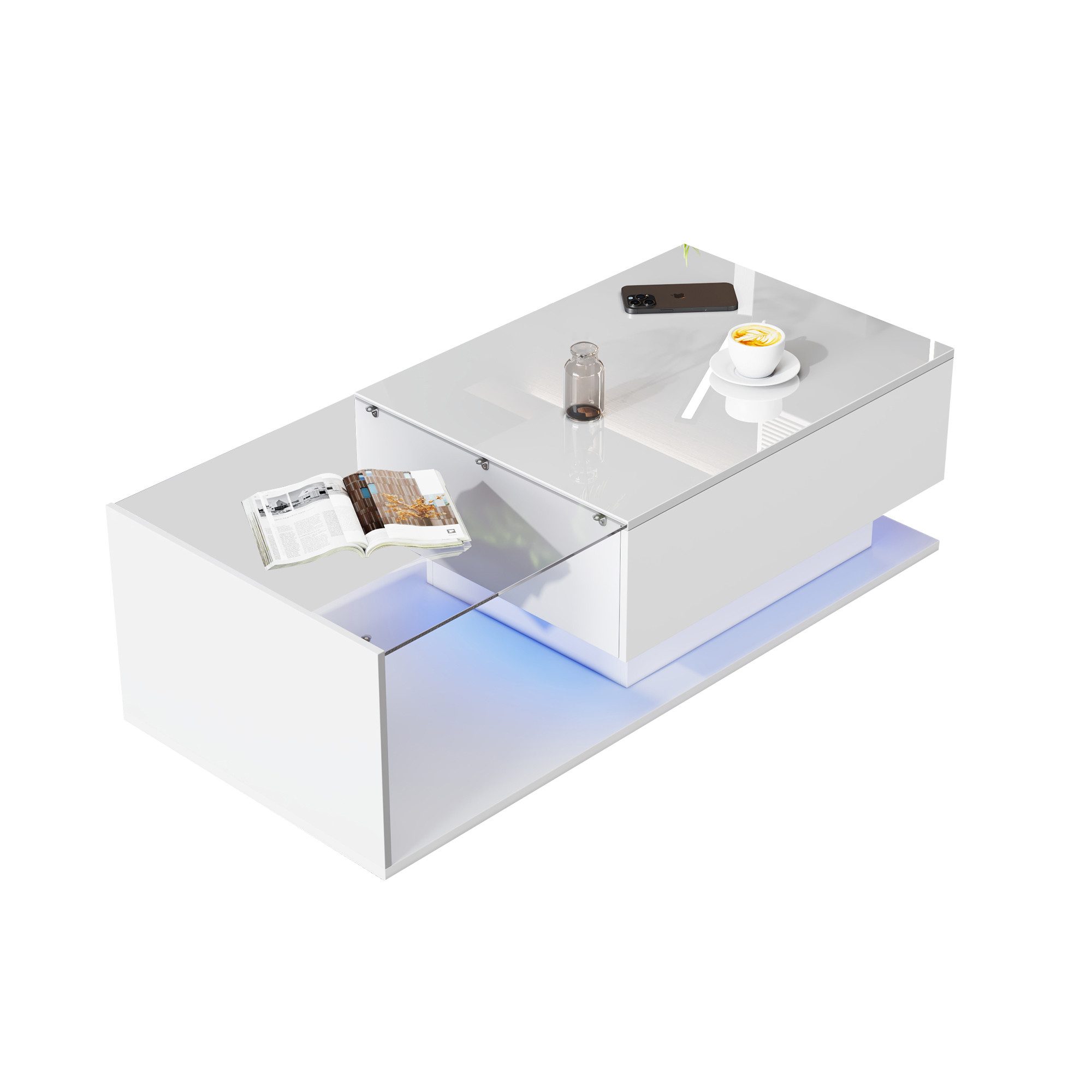 OKWISH Couchtisch mit LED-Beleuchtung (1-St., mit günstig online kaufen