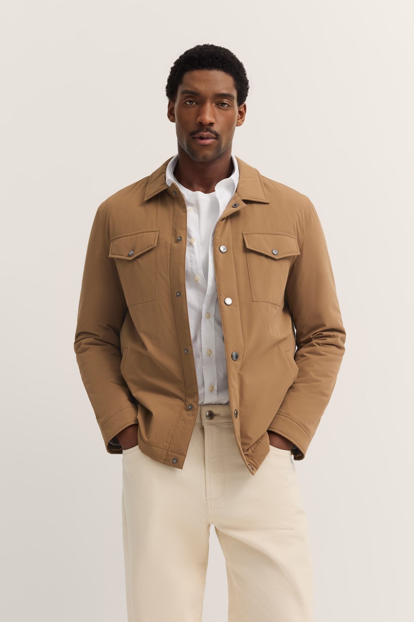 bugatti Kurzjacke Regular Fit mit Flexcity Stretch & Druckknöpfen