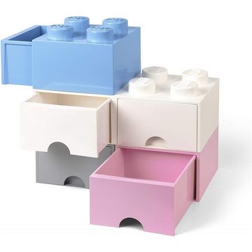 Room Copenhagen Aufbewahrungsdose LEGO® Storage Brick 8 Weiß, mit 2 Schubladen, Baustein-Form, stapelbar
