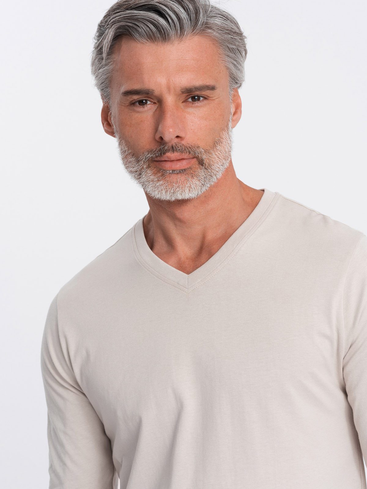 OMBRE Longsleeve Longsleeve für Herren mit V-Ausschnitt.