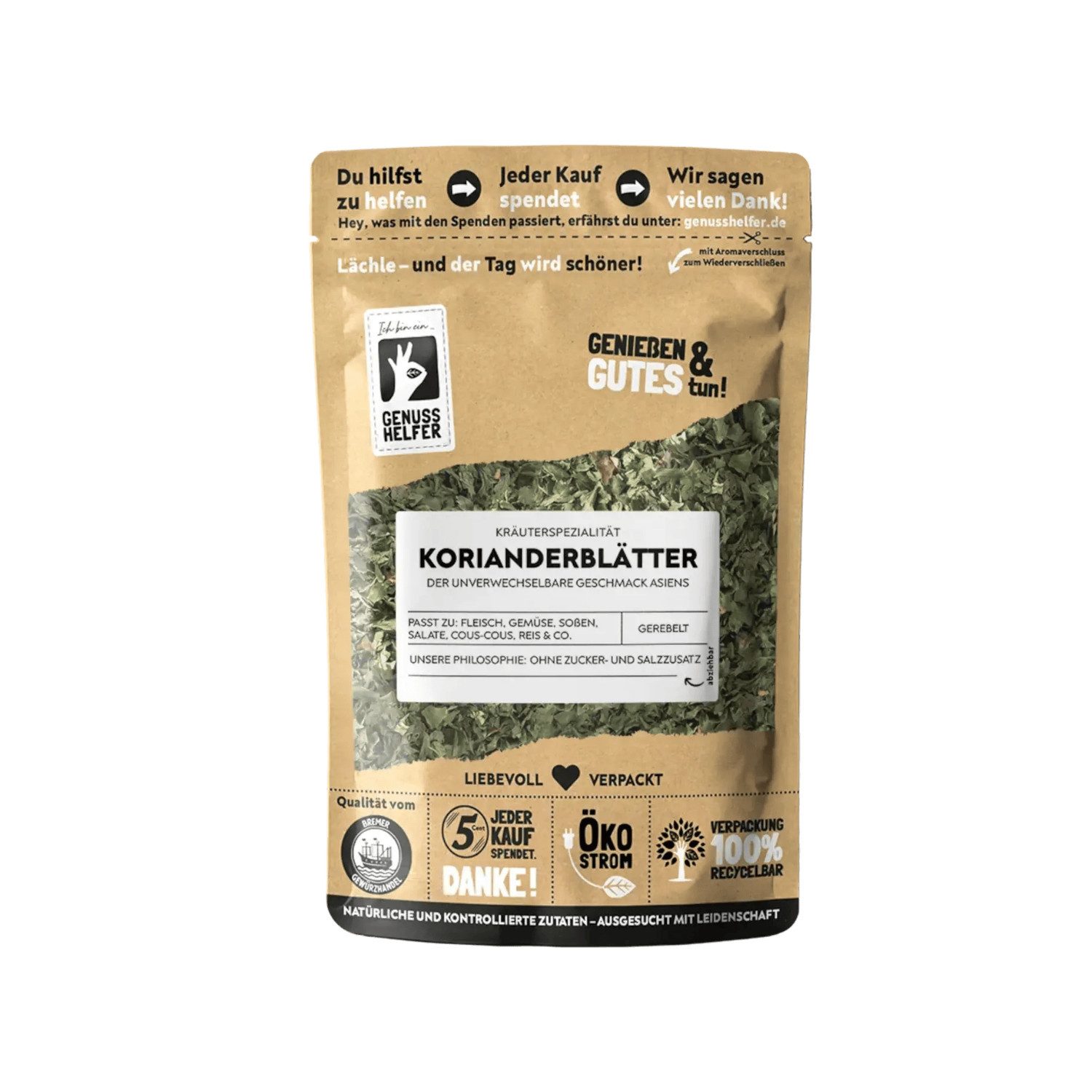 Bremer Gewürzhandel Gewürz Korianderblätter, gerebelt, 10er Pack, 400 g