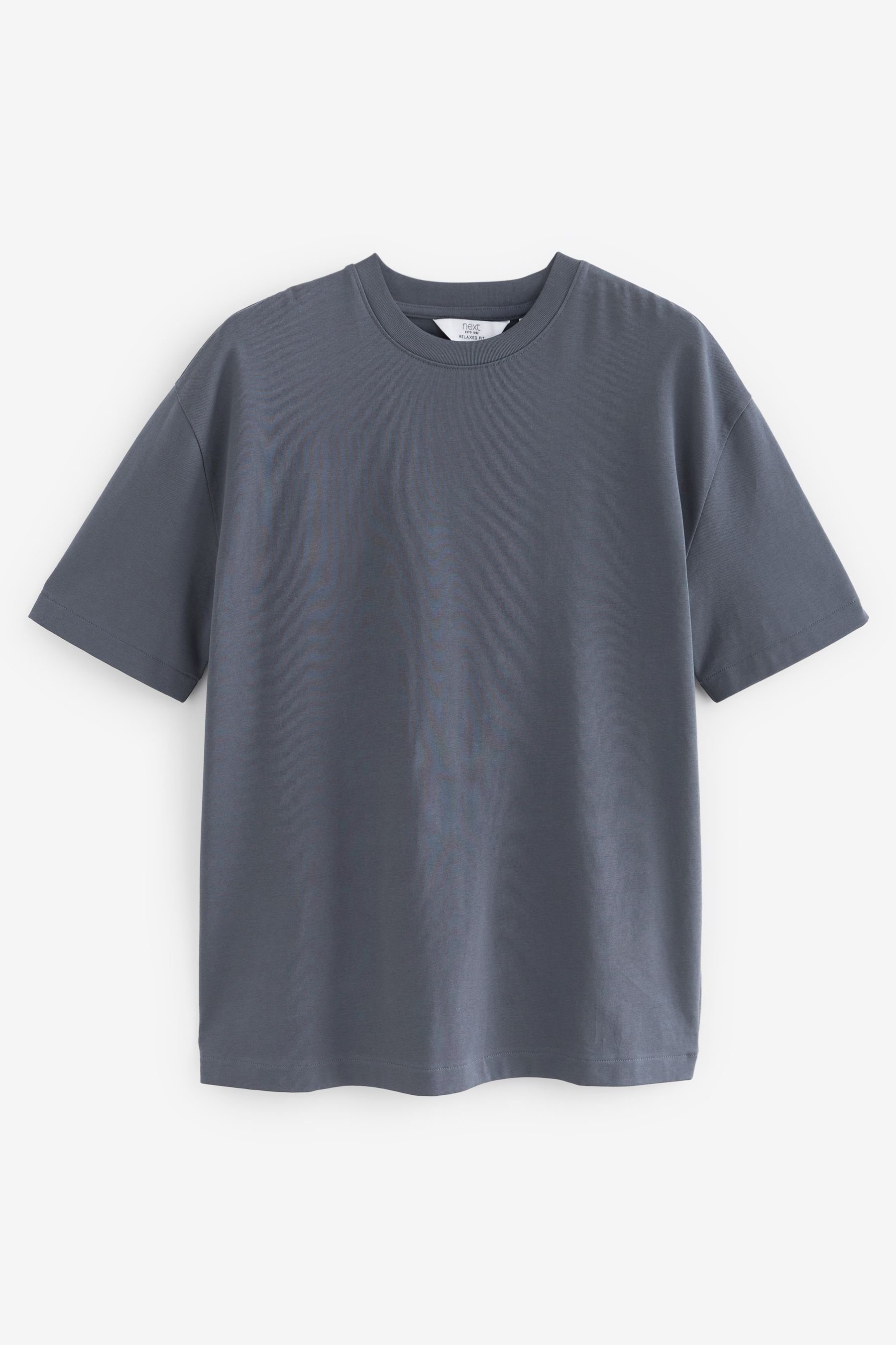 Next T-Shirt Oversized Fit T-Shirt aus schwerem Stoff (1-tlg) Grey