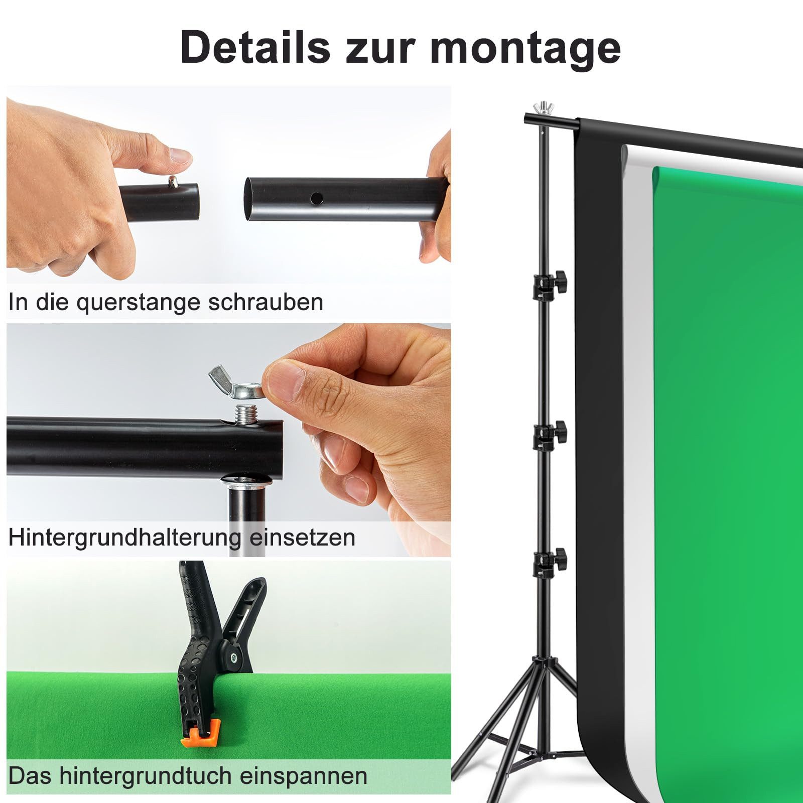 Youyijia Beamer-Deckenhalterung Fotohintergrund Ständer Greenscreen Mit Ständer, Sandsäcken