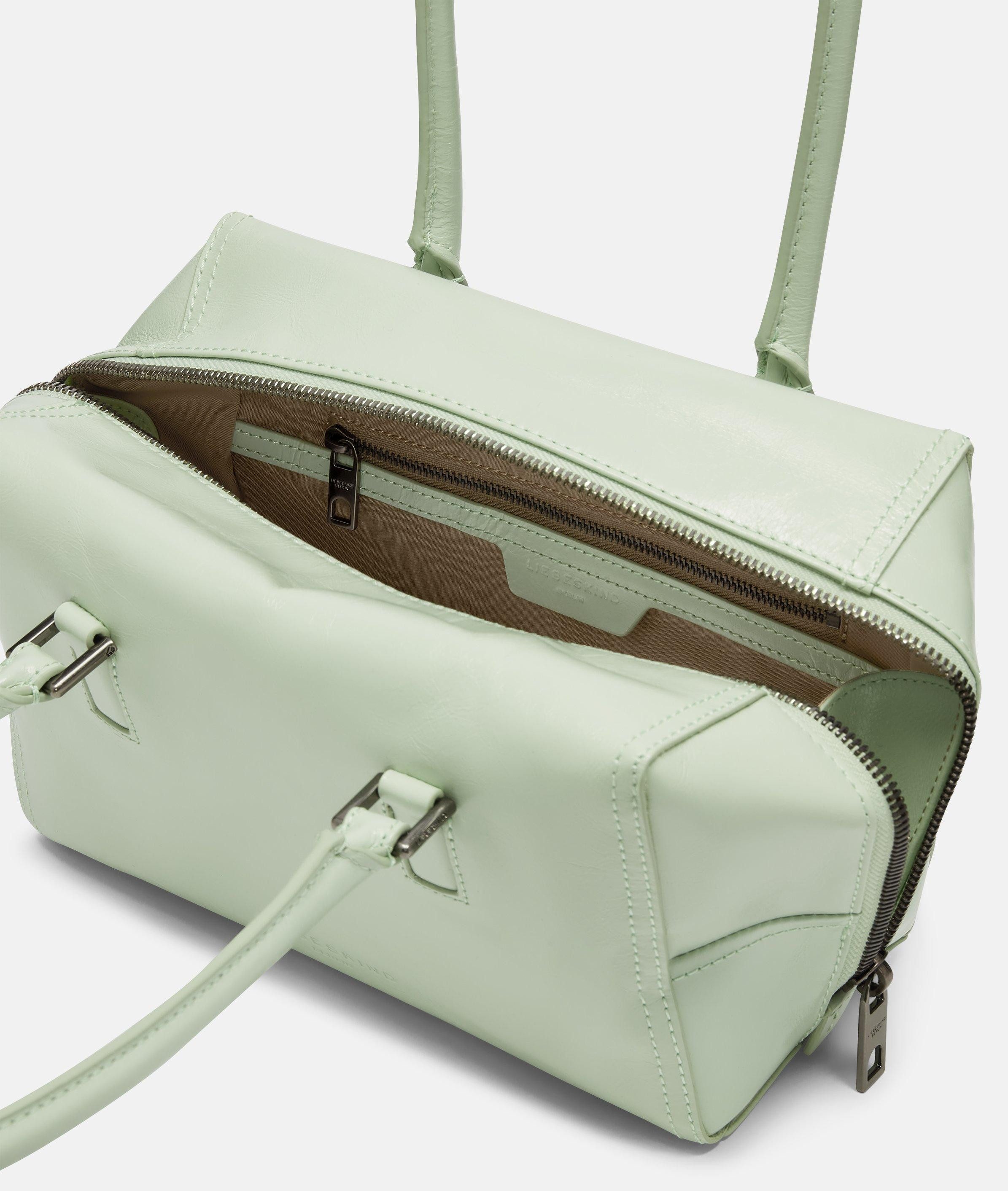 Liebeskind Berlin Schultertasche Satchel, Handliche Schultertasche aus Rindsleder mit glossy Finish