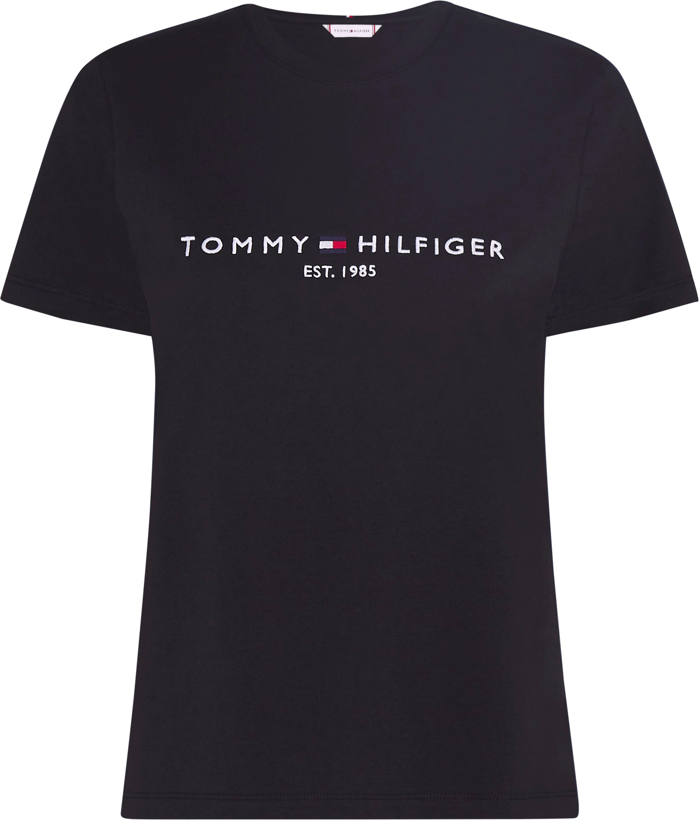 Tommy Hilfiger Rundhalsshirt »HERITAGE HILFIGER C-NK REG TEE« mit  gesticktem Tommy Hilfiger Linear Logo-Schriftzug online kaufen | OTTO