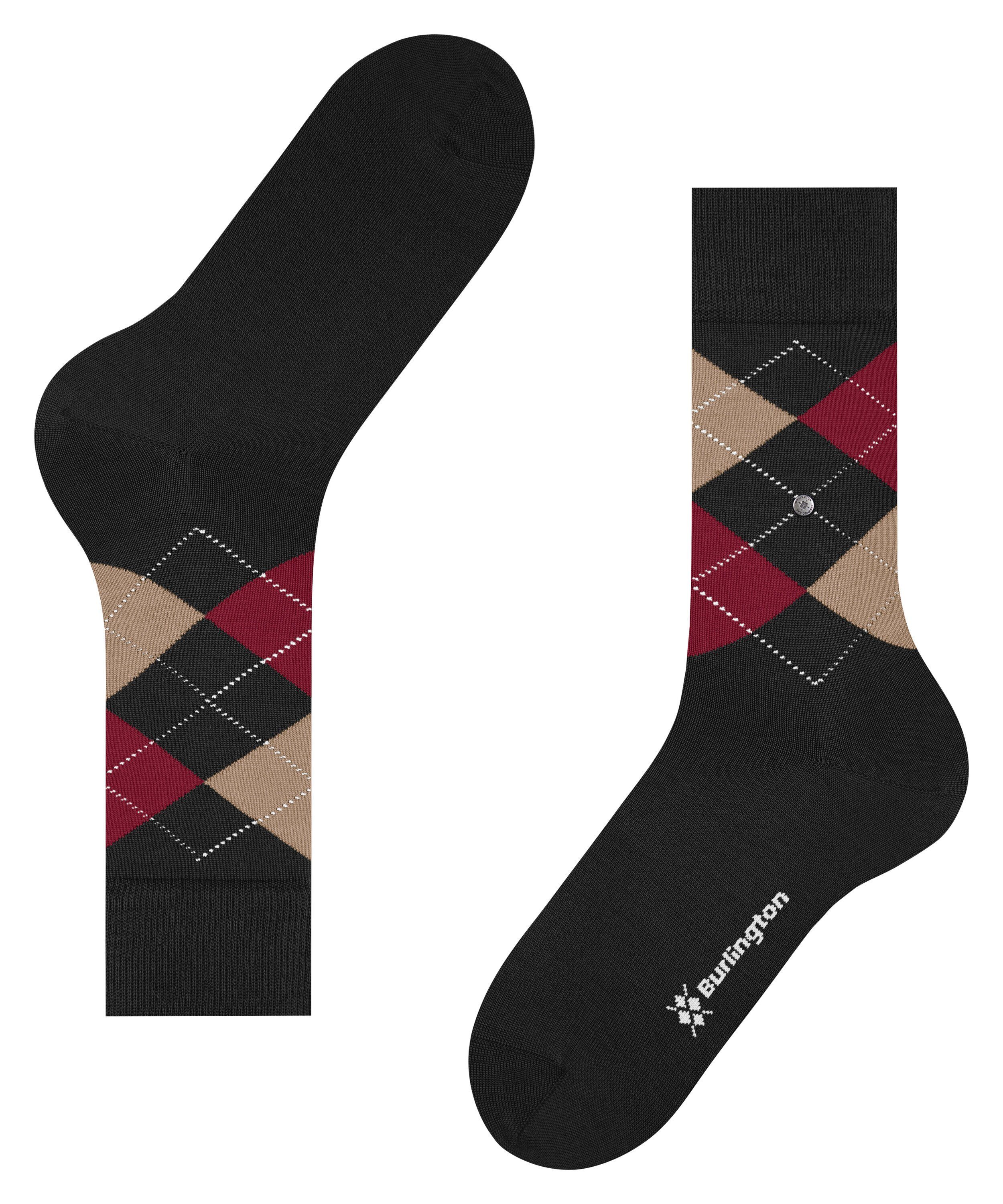 (3036) (1-Paar) black Socken Edinburgh Burlington