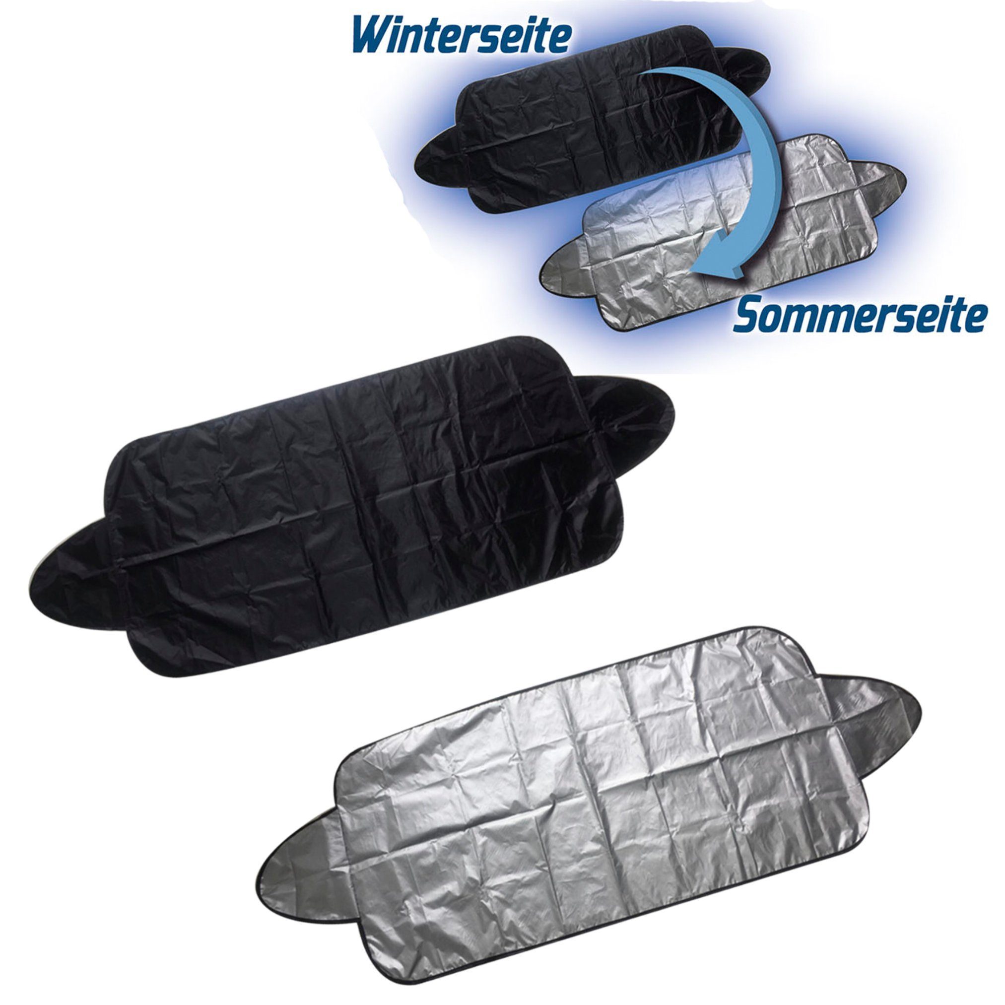 Best Direct® Autoplane Reversible® Screen Wonder (2 Varianten klein und groß), 2in1 Autoschutzmatte, eisfrei im Winter, kühl im Sommer
