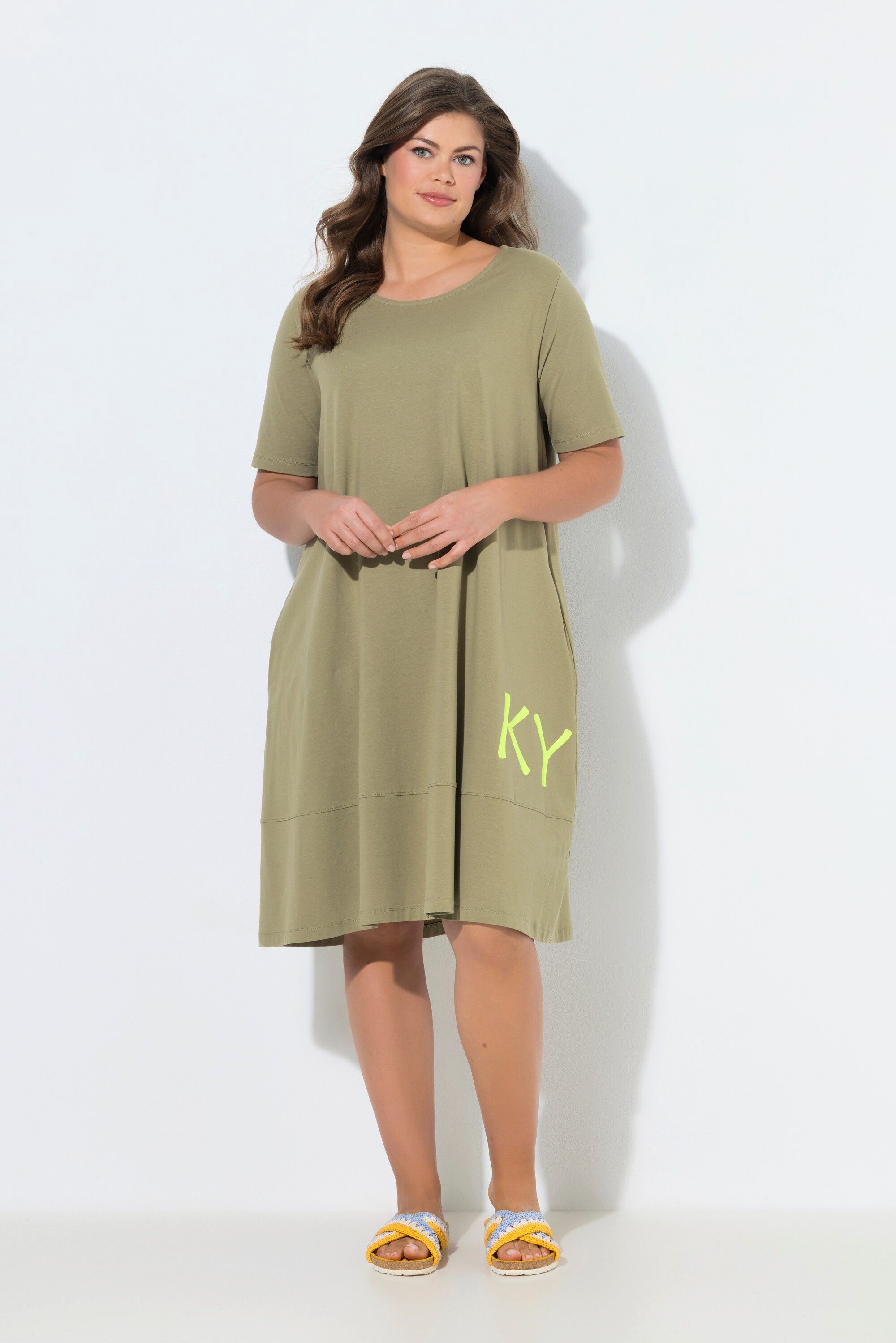 Laurasøn Jerseykleid Jerseykleid Rundhals Halbarm