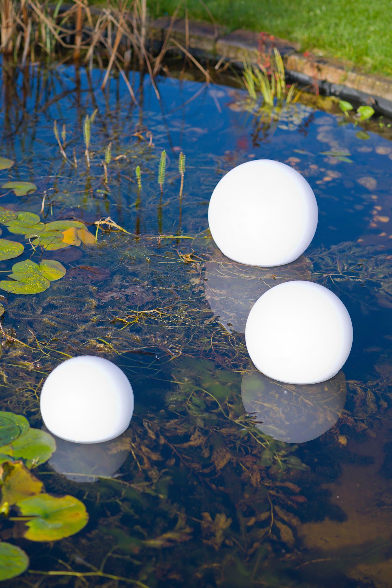 Ubbink LED Gartenleuchte MultiBright Solar Float 30, Ein-/Ausschalter, LED fest integriert, Farbwechsler, Kaltweiß, RGB, für Garten, Teich oder Pool