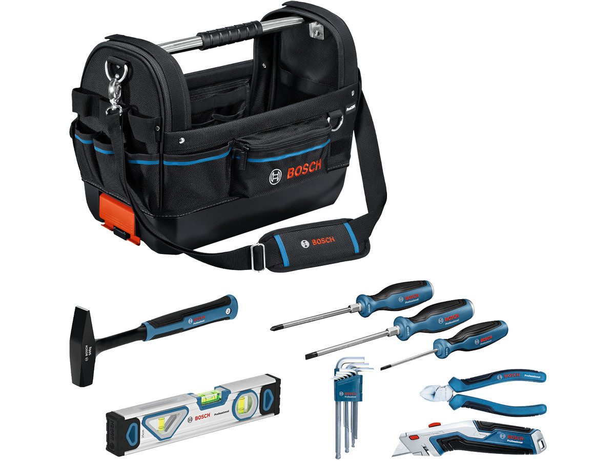 Bosch Professional Инструментtasche GWT 20 (Set, 9-tlg., Handwerkzeug-Set Professional)