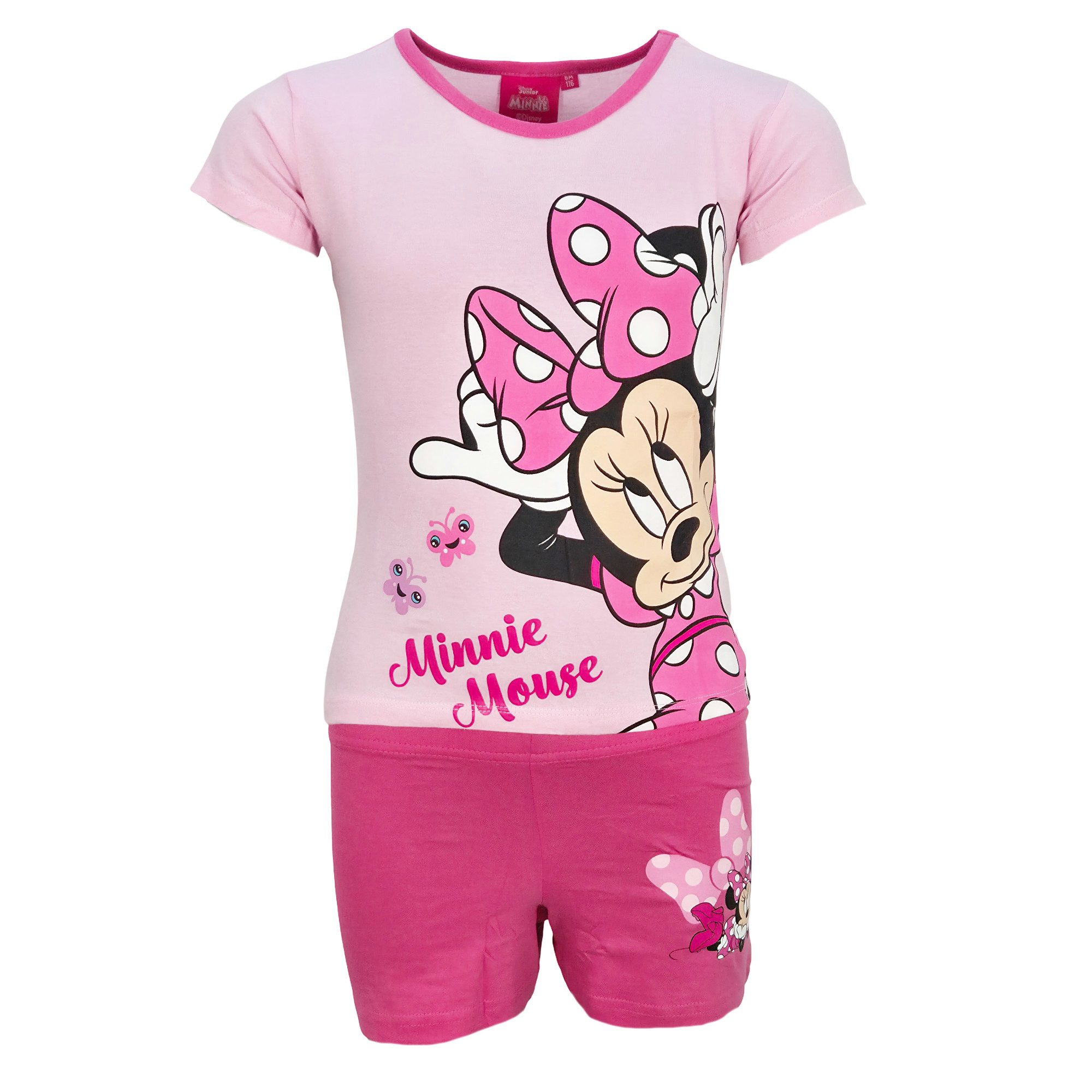 Print-Shirt Disney Minnie Maus Kinder Mädchen Sommerset Shorts plus T-Shirt