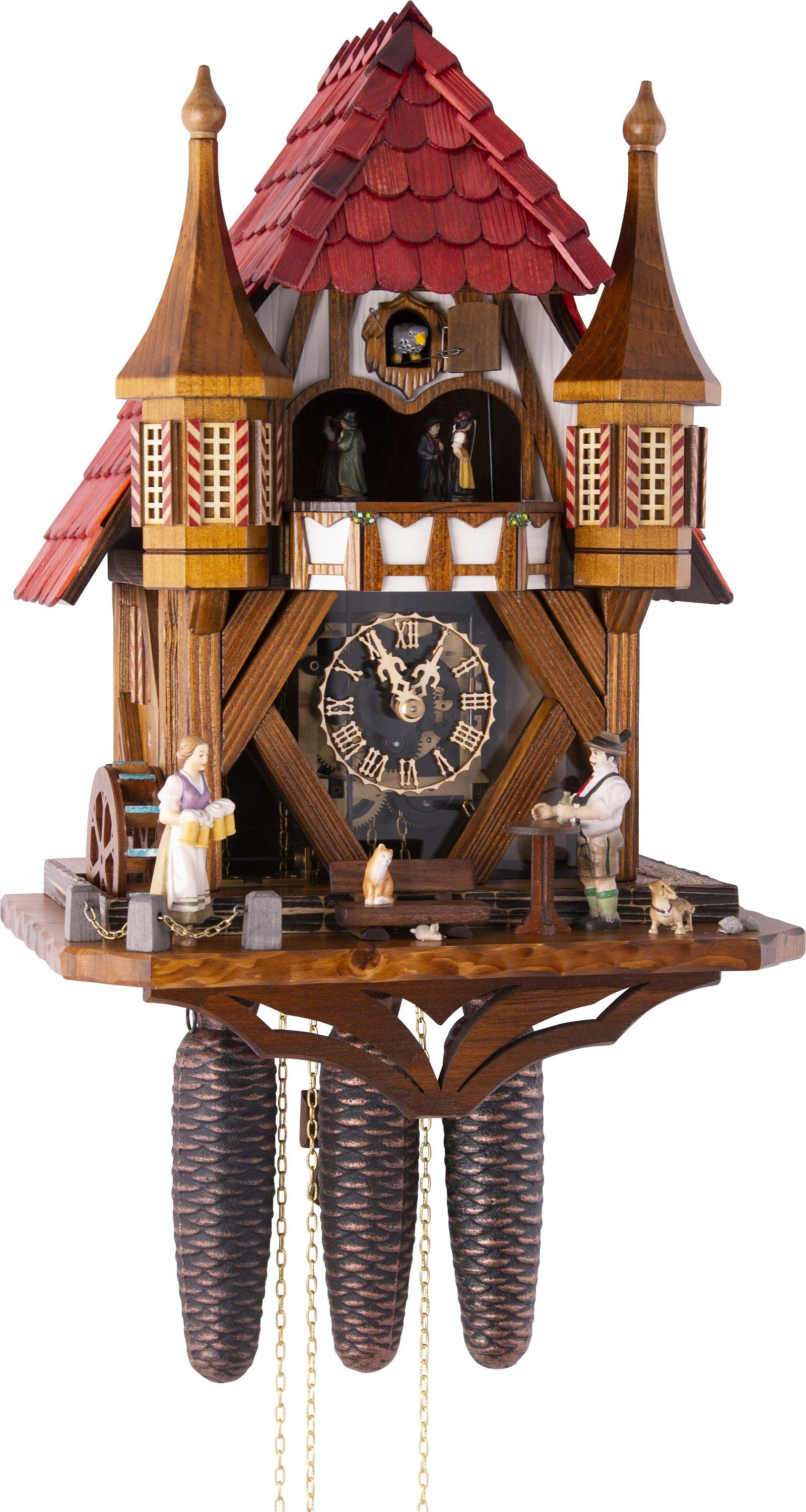 Anton Schneider Wanduhr Kuckucksuhr Chalet-Stil 8-Tage-Uhrwerk 45cm von Anton Schneider