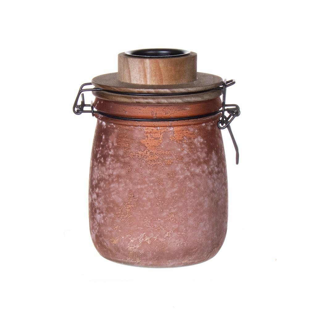 INNA-Glas Kerzenhalter Teelichthalter ANNEDORE, Bügelglas, Fros
