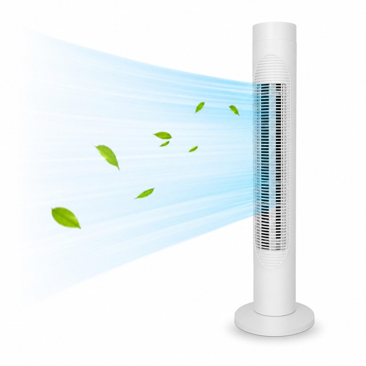 JriA Tischturmventilator Turmventilator 81 cm – Leise, Oszillierend, 3 Stufen, 50W