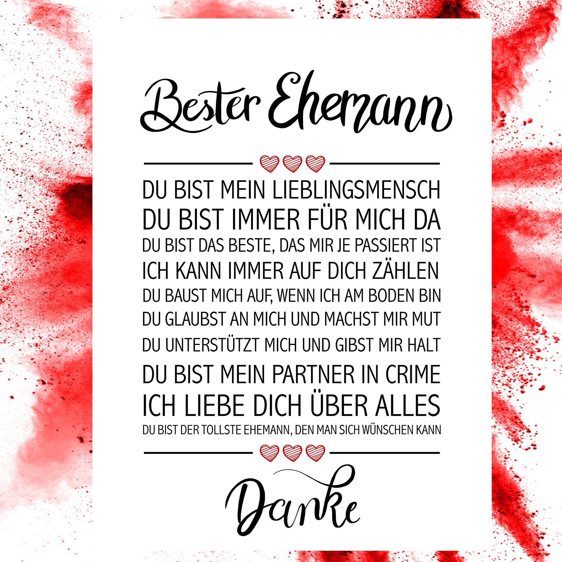Close Up Poster Bester Ehemann Kunstdruck 30 x 40 cm günstig online kaufen