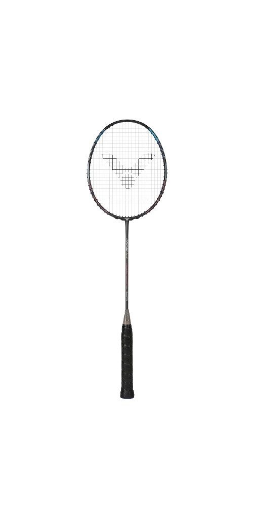 VICTOR Badmintonschläger Auraspeed HS Plus C (ausgewogen, sehr steif) schwarz - unbesaitet, Gewichtsklasse: 4U/G5