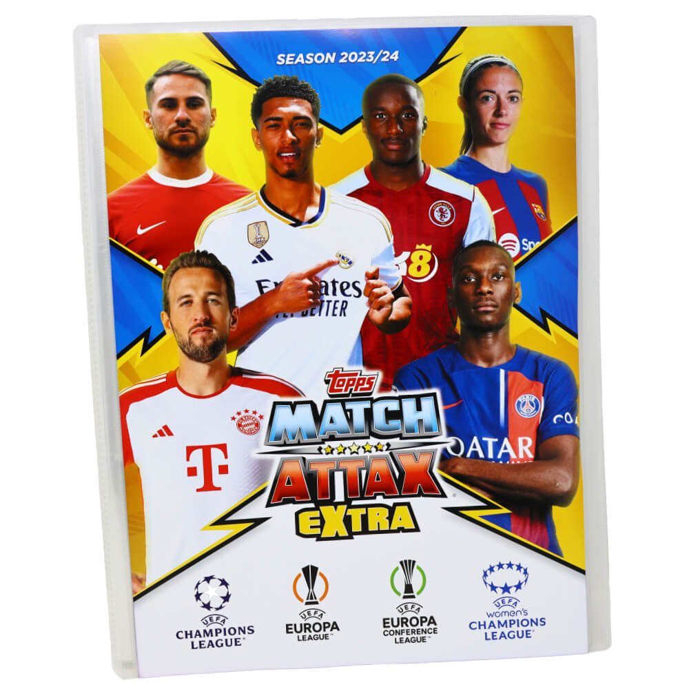 Topps Sammelkarte Topps Match Attax Karten Champions League Extra 2023-2024 - Sammelkar, Match Attax Karten Champions League Extra 2023-2024 - 1 Sammelmappe