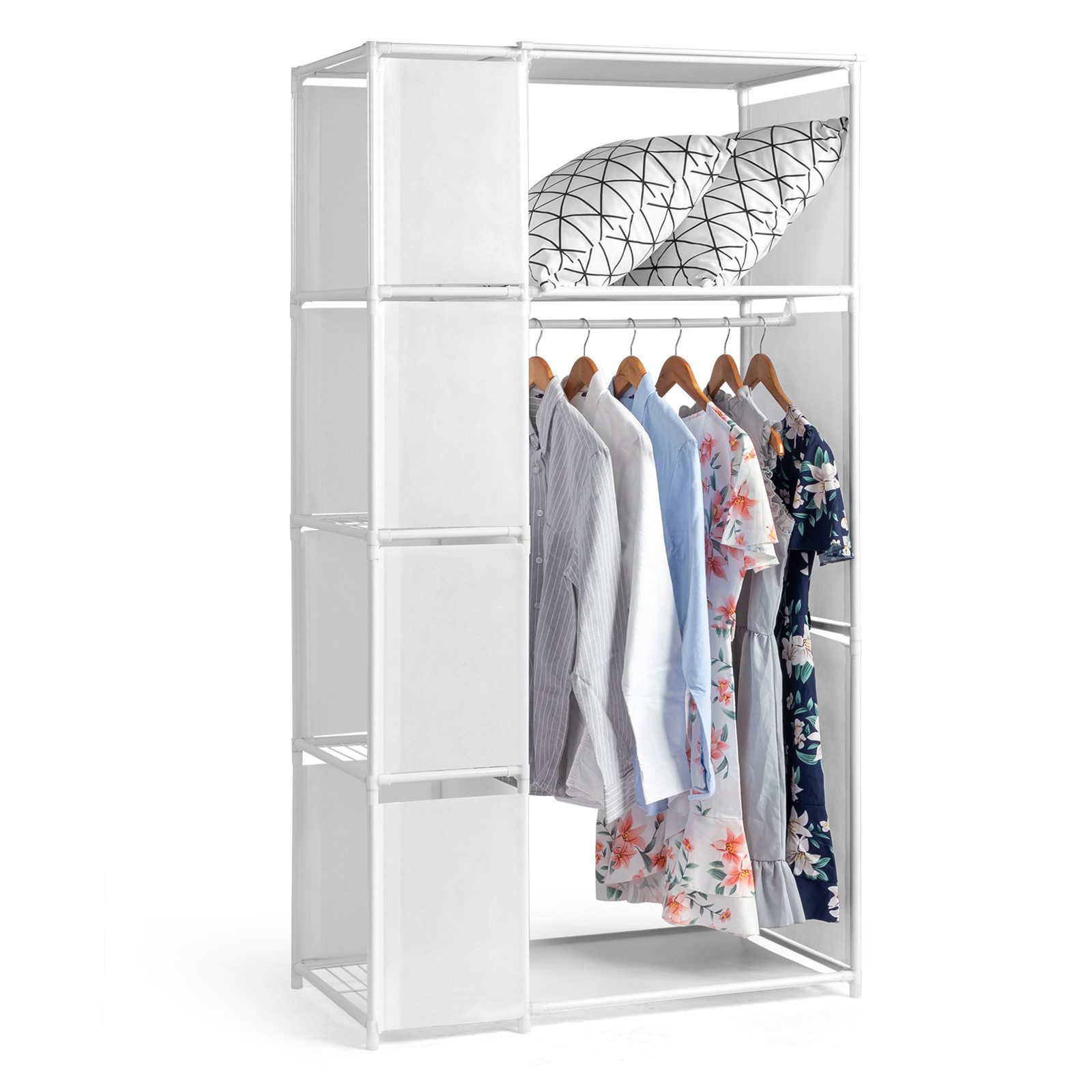 VINGLI Stoffschrank offen, Kleiderschrank mit Kleiderstange günstig online kaufen