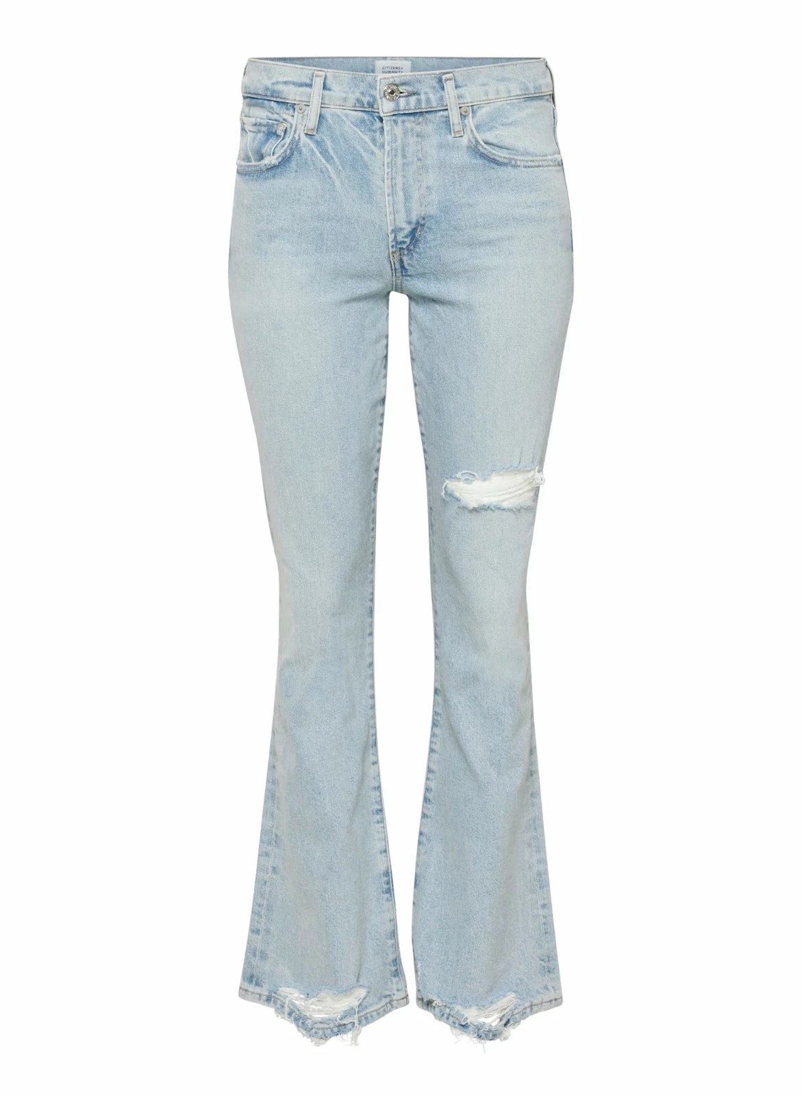 CITIZENS OF HUMANITY Bootcut-Jeans Citizens of Humanity EMANNUELLE MID RISE SLIM BOOT Damen Jeans 5-Pocket-Style, Slim Fit, zerstörte Jeans, abgerissen knie