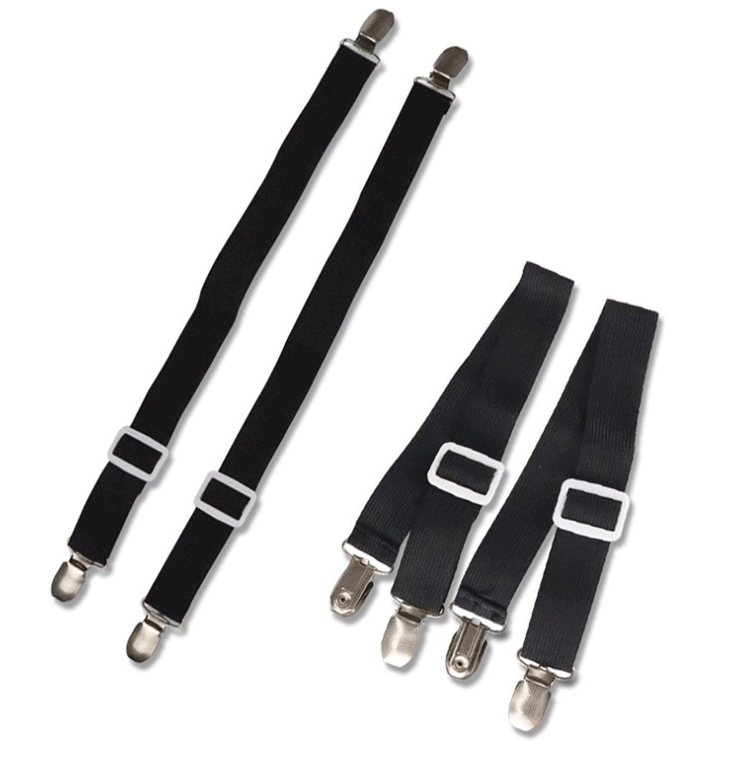 BAYLI Spannbettlaken Verstellbare Bettlakenspanner [4er Set], Betttuchspanner mit Metallcl