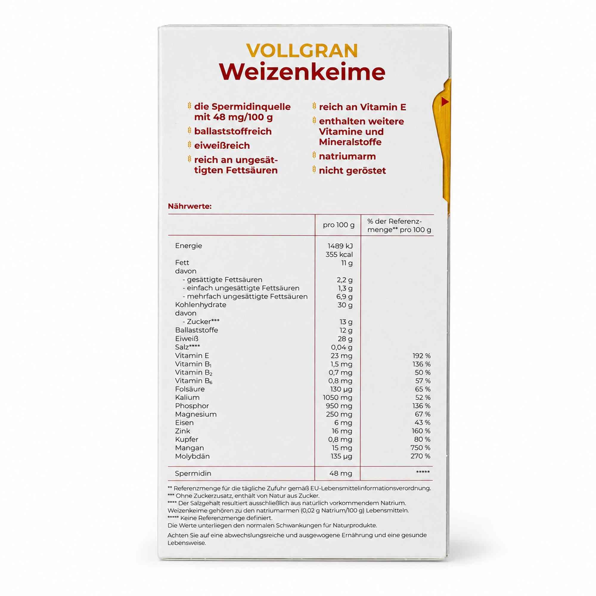 DR. GRANDEL Getreide WEIZENKEIME Vollgran Grandel Kerne 500g