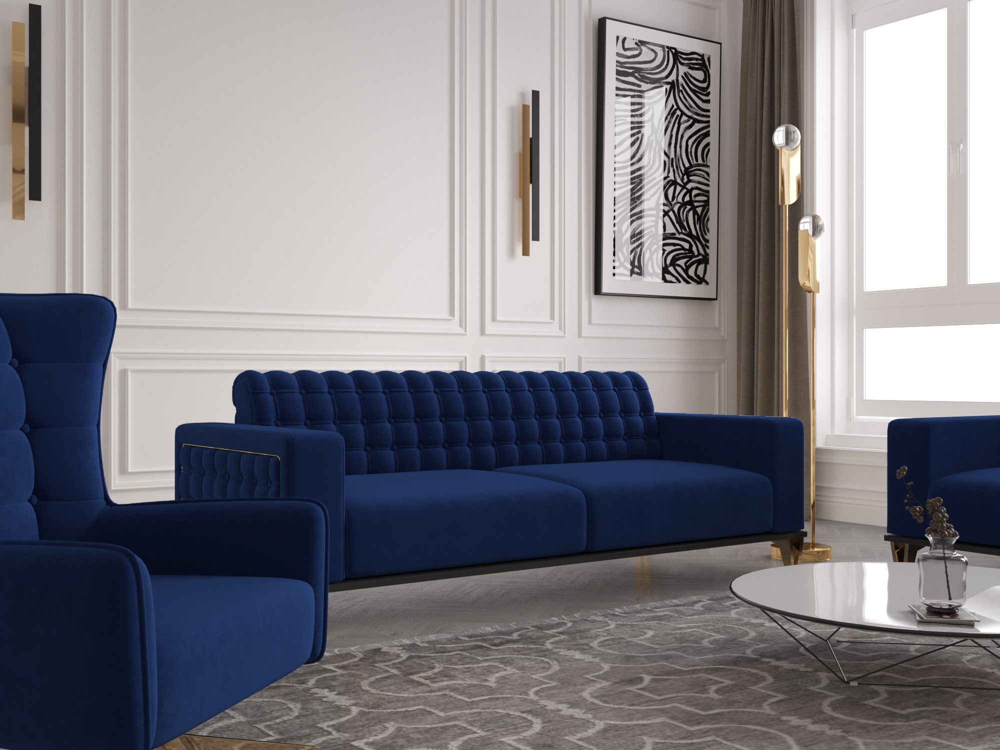 Möbeldreams Chesterfield-Sofa Sofa-Set Tina 3-2-1/3-3-1 / günstig online kaufen