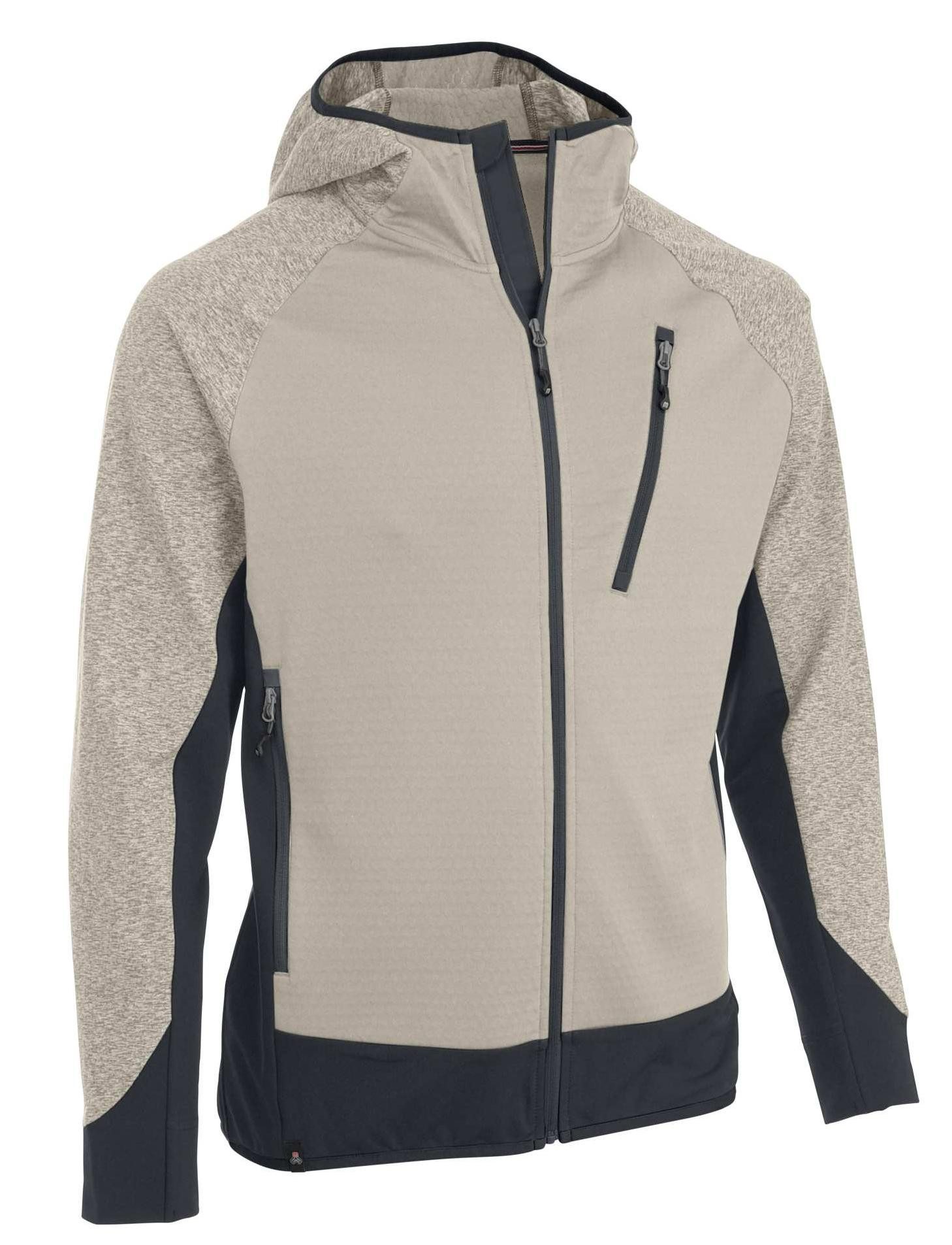 Maul Fleecejacke Gletscherprinz Stretchjacke m. Kapuze beige