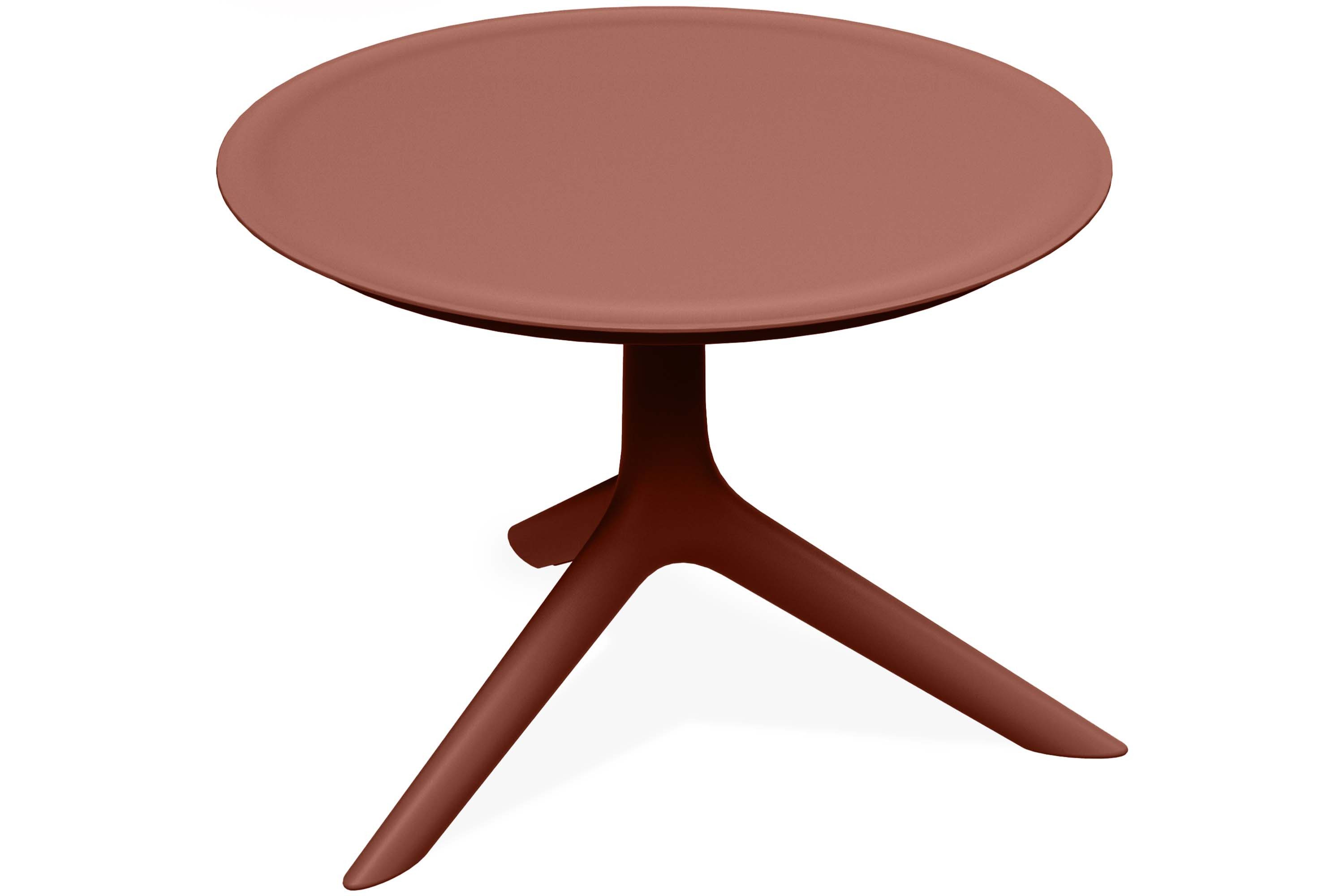 KONSIMO® Gartentisch GALIO Outdoor-Tisch Kaffeetisch, hergestellt in der EU, Runder Gartentisch, Wetterfester Terrassentisch, Modern Design Ø57 cm