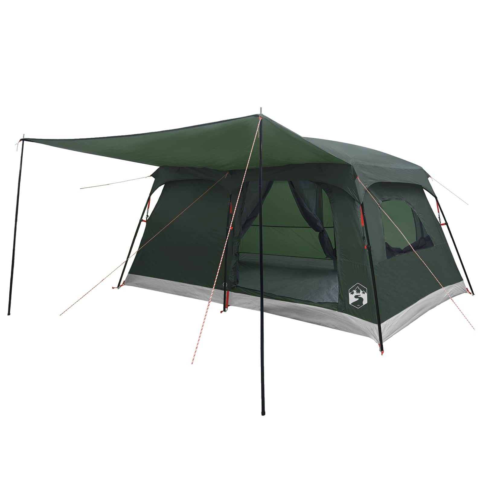 vidaXL Kuppelzelt Familienzelt 10 Personen Olivegrün Polyester und Stahl, (1 tlg)