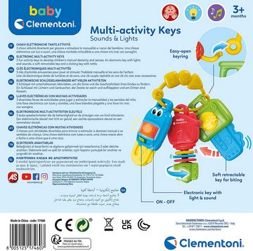 Clementoni® Lernspielzeug Clementoni Baby Aktivitäten Motorik Spiel Set Stapelringe und, Elektronische Schlüssel, Stapelringe, Motorik Spielset