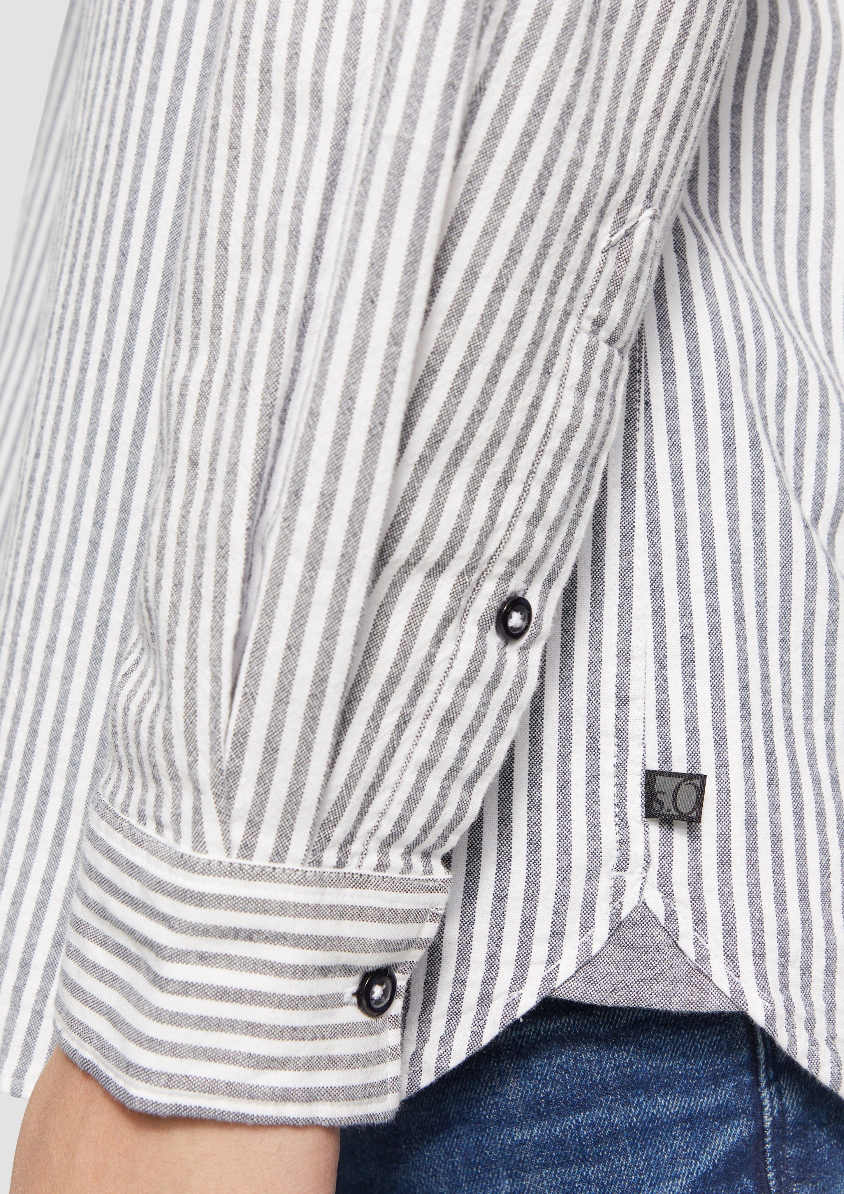 s.Oliver Langarmhemd Regular Fit: Gestreiftes Oxford-Hemd günstig online kaufen