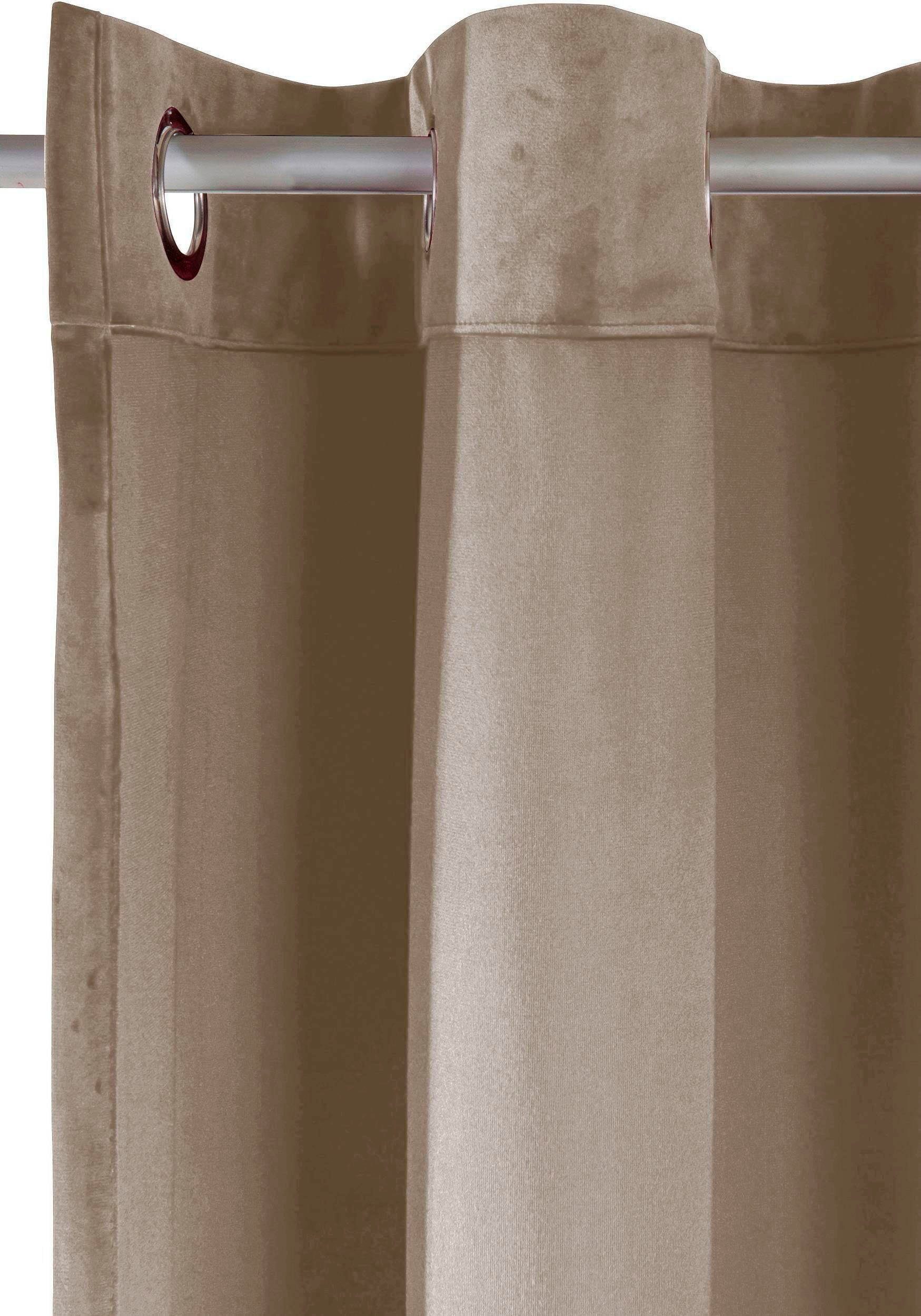 LeGer Home by Lena Gercke Gardine LADINA, 1 Stück, Ösen, blickdicht (1 St), Ösen, blickdicht, Polyester, blickdichter Vorhang, Samt Vorhang - Premium – Bild 5 von 5