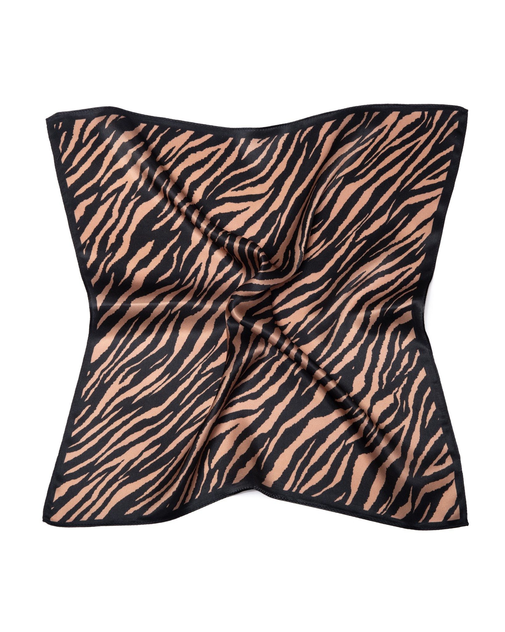 Seidentuch quadratisch,Zebra, 53x53 cm, Nickituch, Bandana-Schal