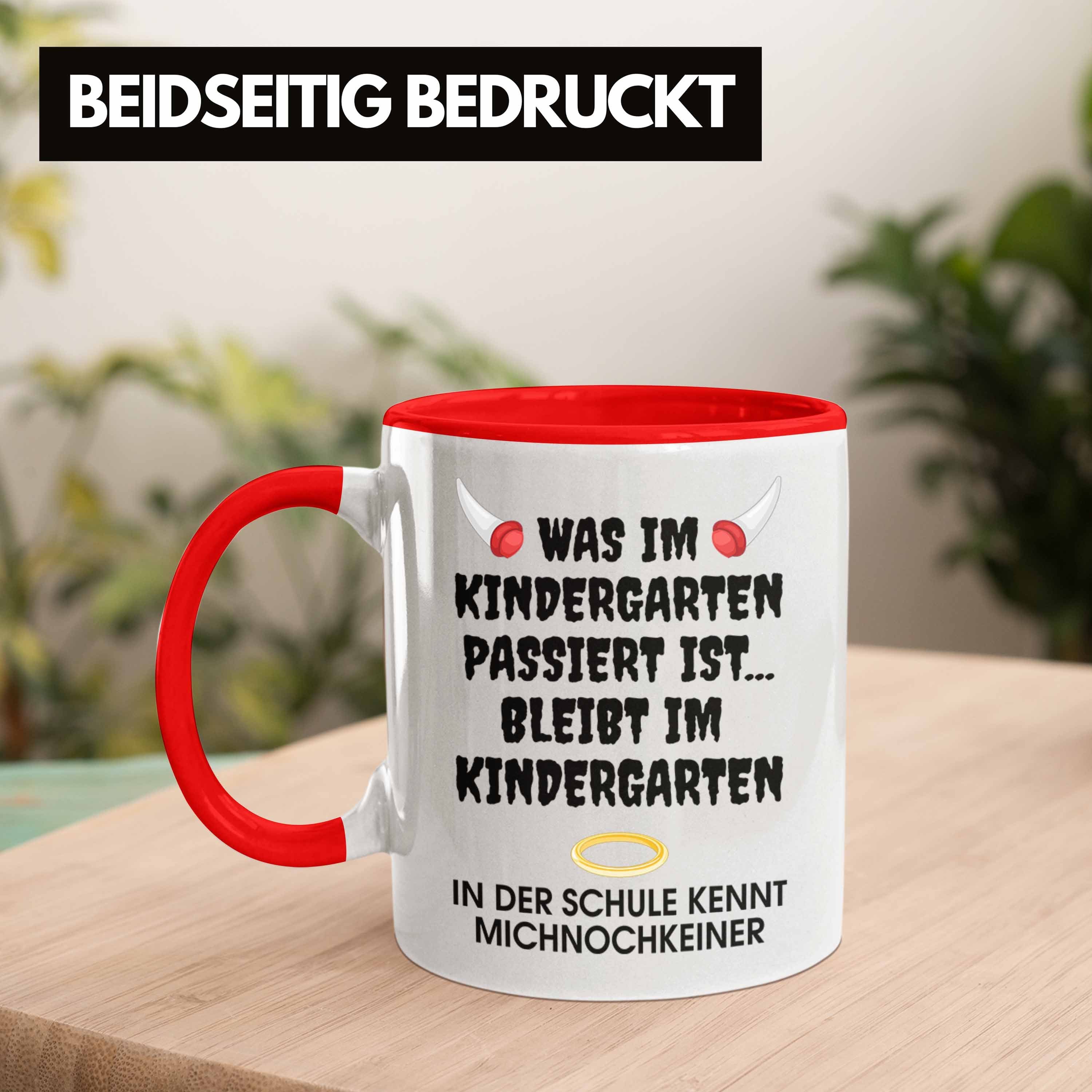 Schulkind Geschenkidee Mädchen - Schulanfang Schultüte 1 Rot Junge Trendation Schultag Schuleinführung Tasse Trendation Schulstart Lustig Einschulung Tasse Geschenk 2022