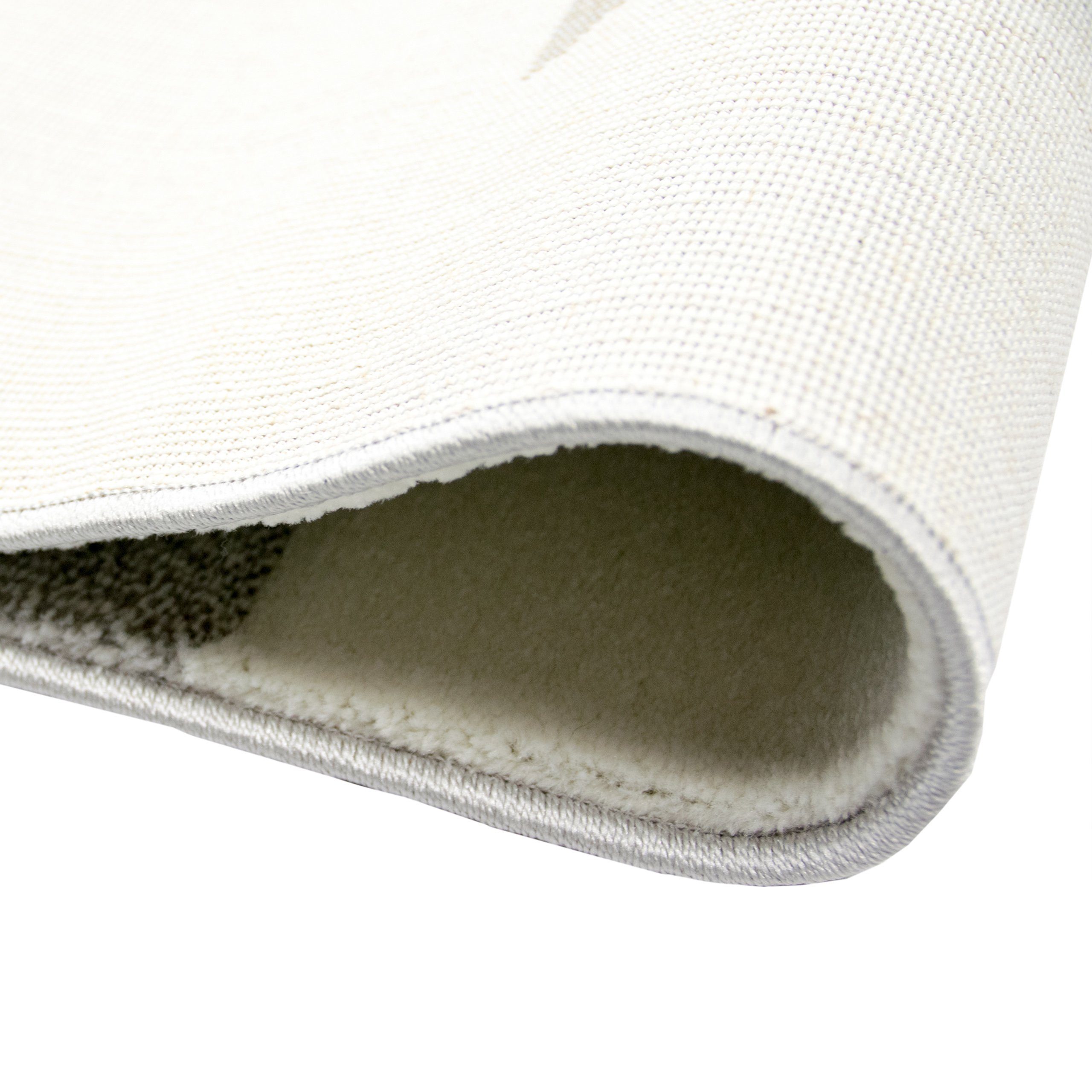 TeppichHome24 Kinderteppich Kinderteppich mit Herz Stern in Rosa Weiss Grau, rechteckig, Höhe: 1.3 mm – Bild 5 von 5