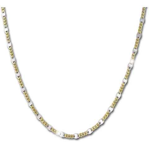 GoldDream Goldkette GoldDream Plättchen Halskette Damen gold (Halsketten, Halskette), Damen Halsketten (Plättchen) ca. 45cm, 333 Gelbgold - 8 Karat, 333 Wei