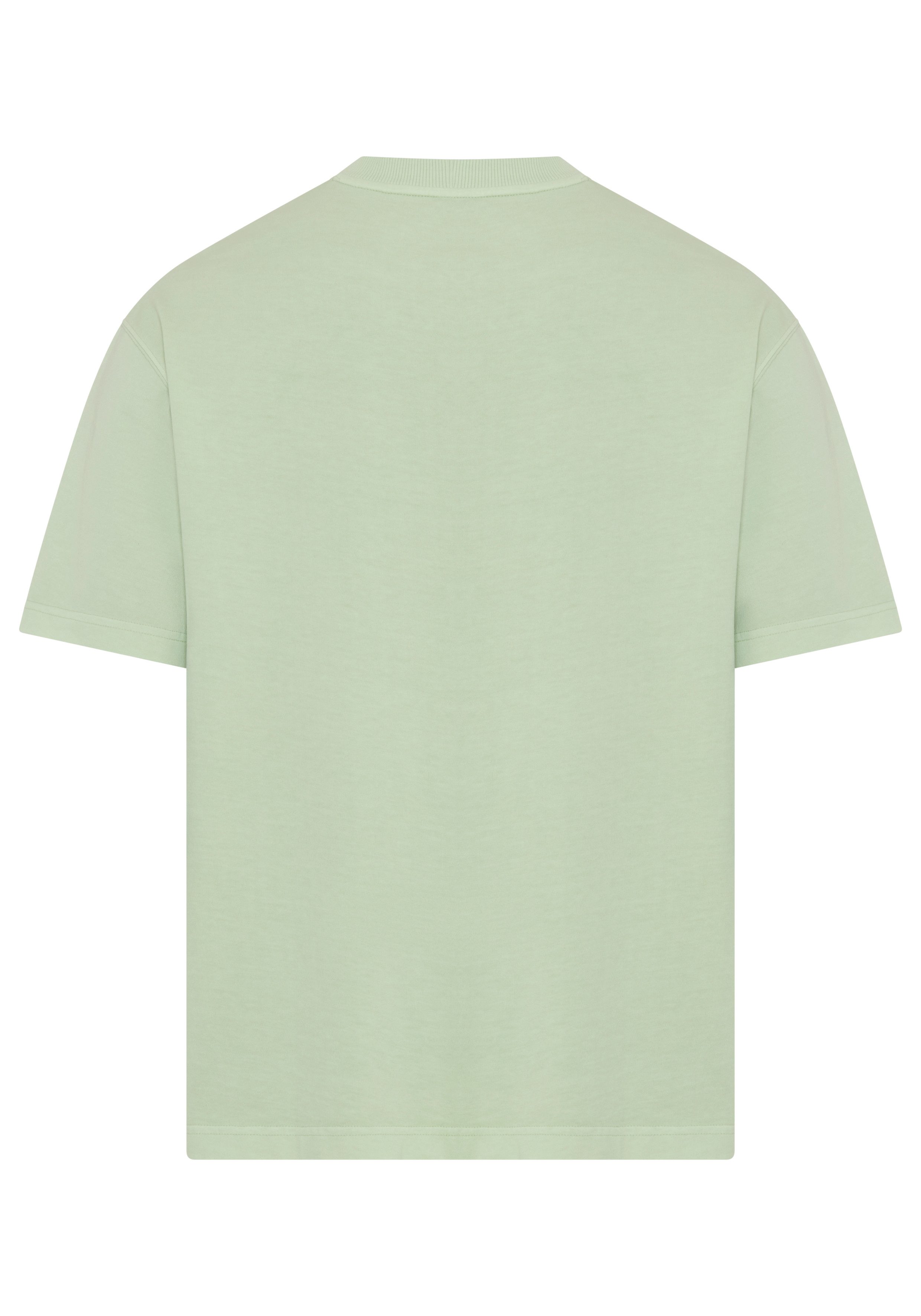 BOSS ORANGE T-Shirt Te Dye Relaxed Fit 100% Cotton Jersey Mock Neck Logo Centered – Bild 3 von 3