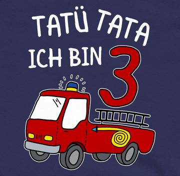 Shirtracer Sweatshirt Tatü Tata Ich bin drei Feuerwehrauto 3. Geburtstag