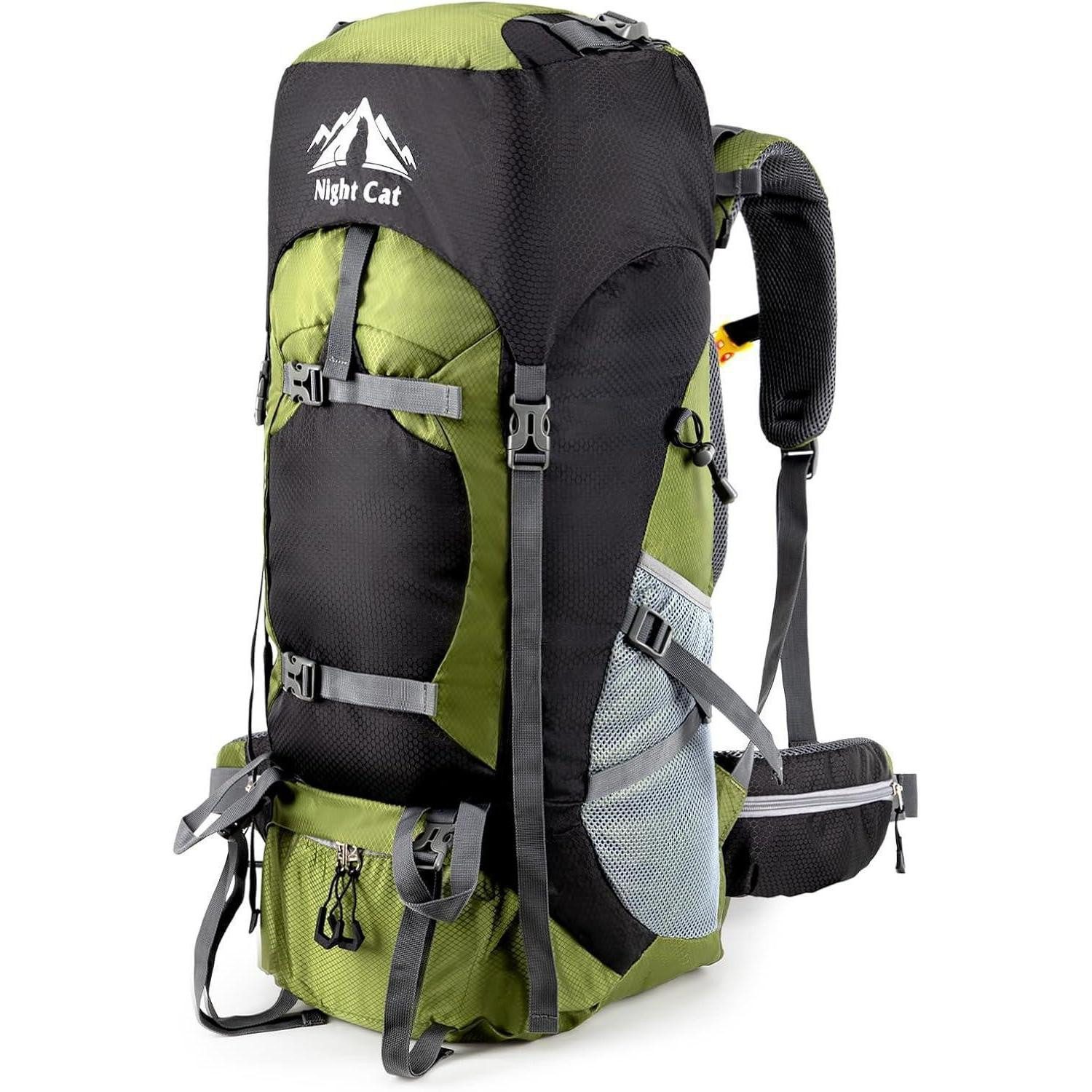 Trekkingrucksack Wanderrucksack Trekkingrucksack Reiserucksack 90L Herren 70L Armeegrün