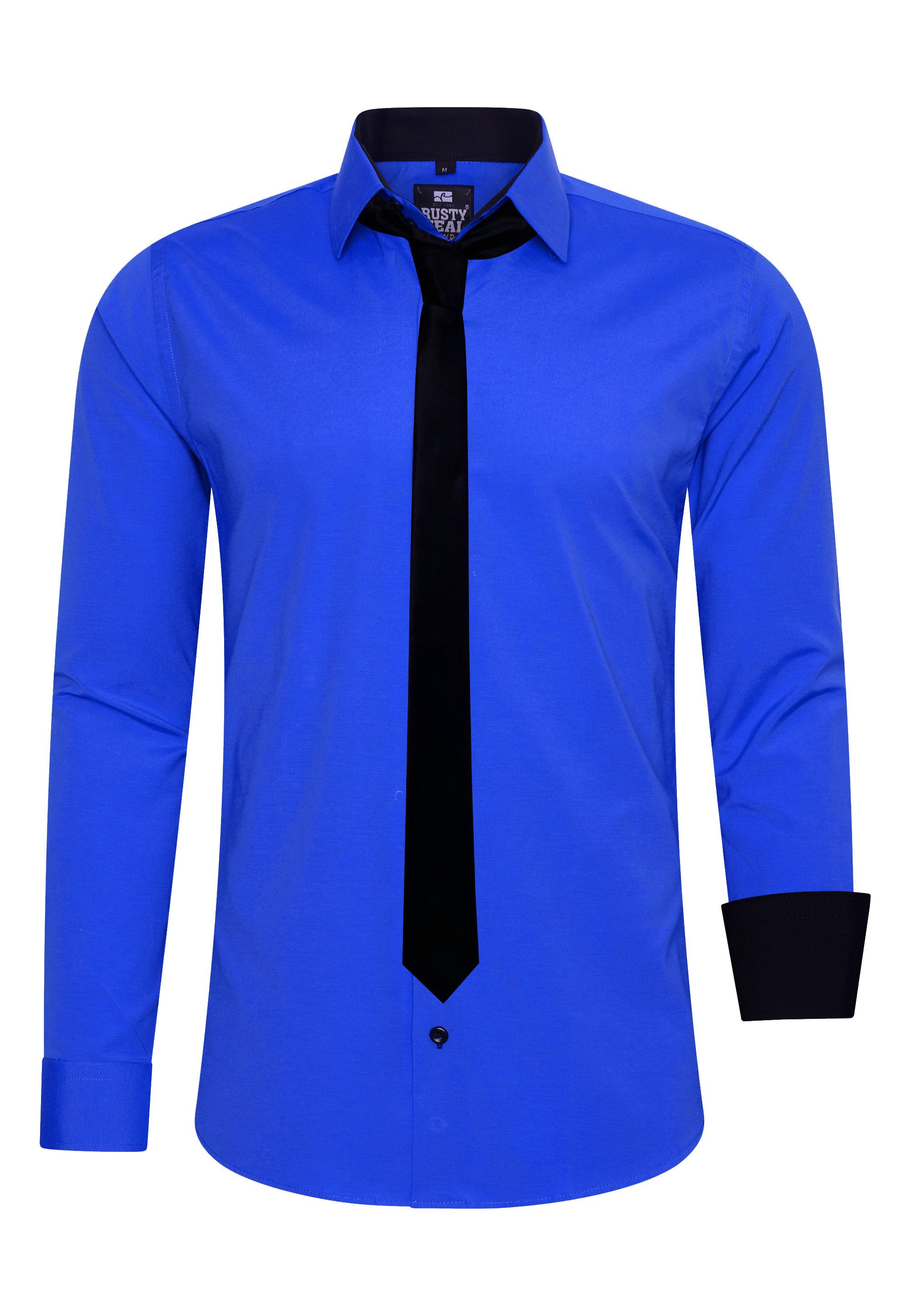 Rusty Neal Langarmhemd mit Krawatte günstig online kaufen