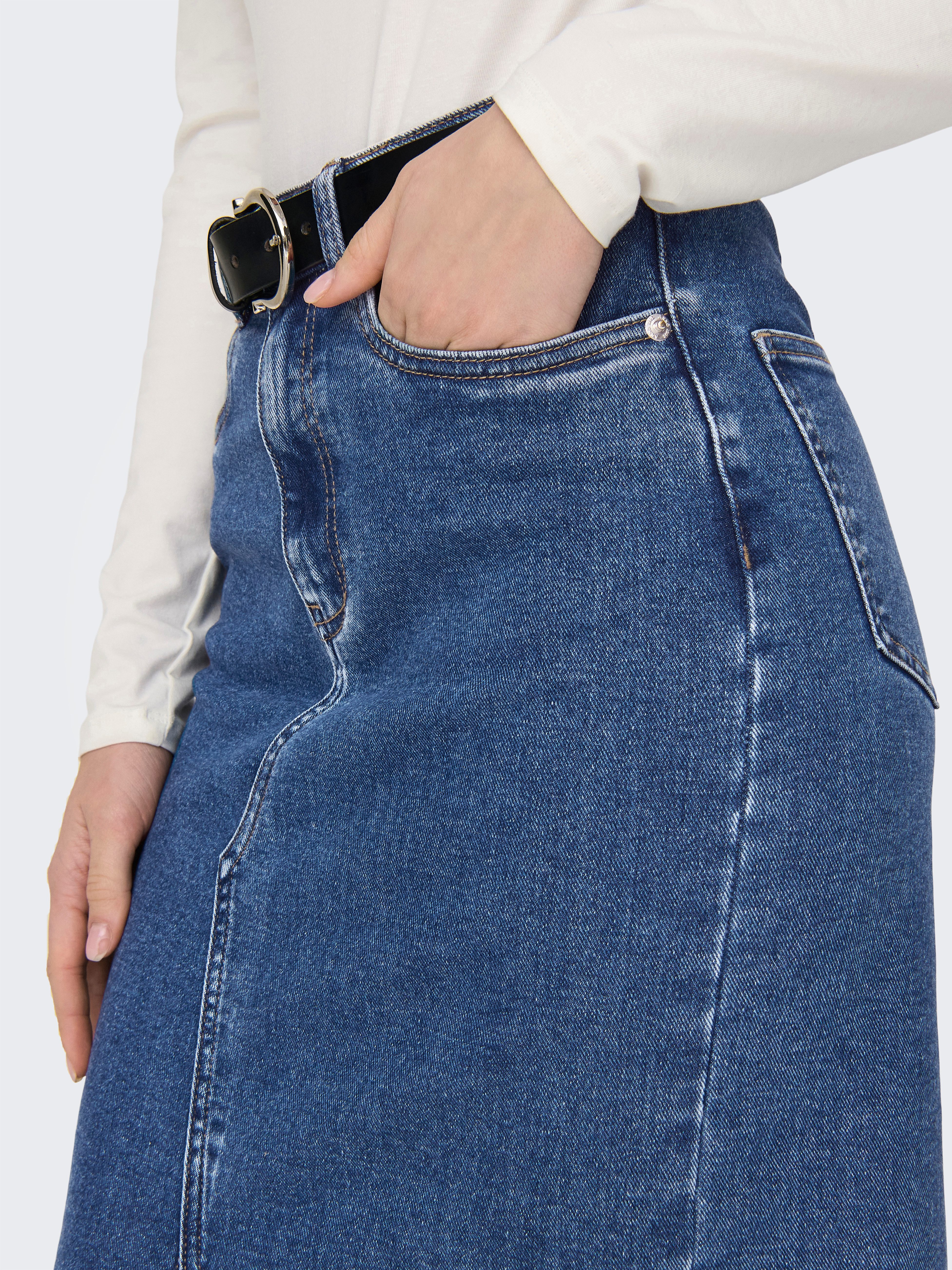 ONLY Jeansrock ONLSIRI FRONT SLIT SKIRT DNM GUA NOOS
