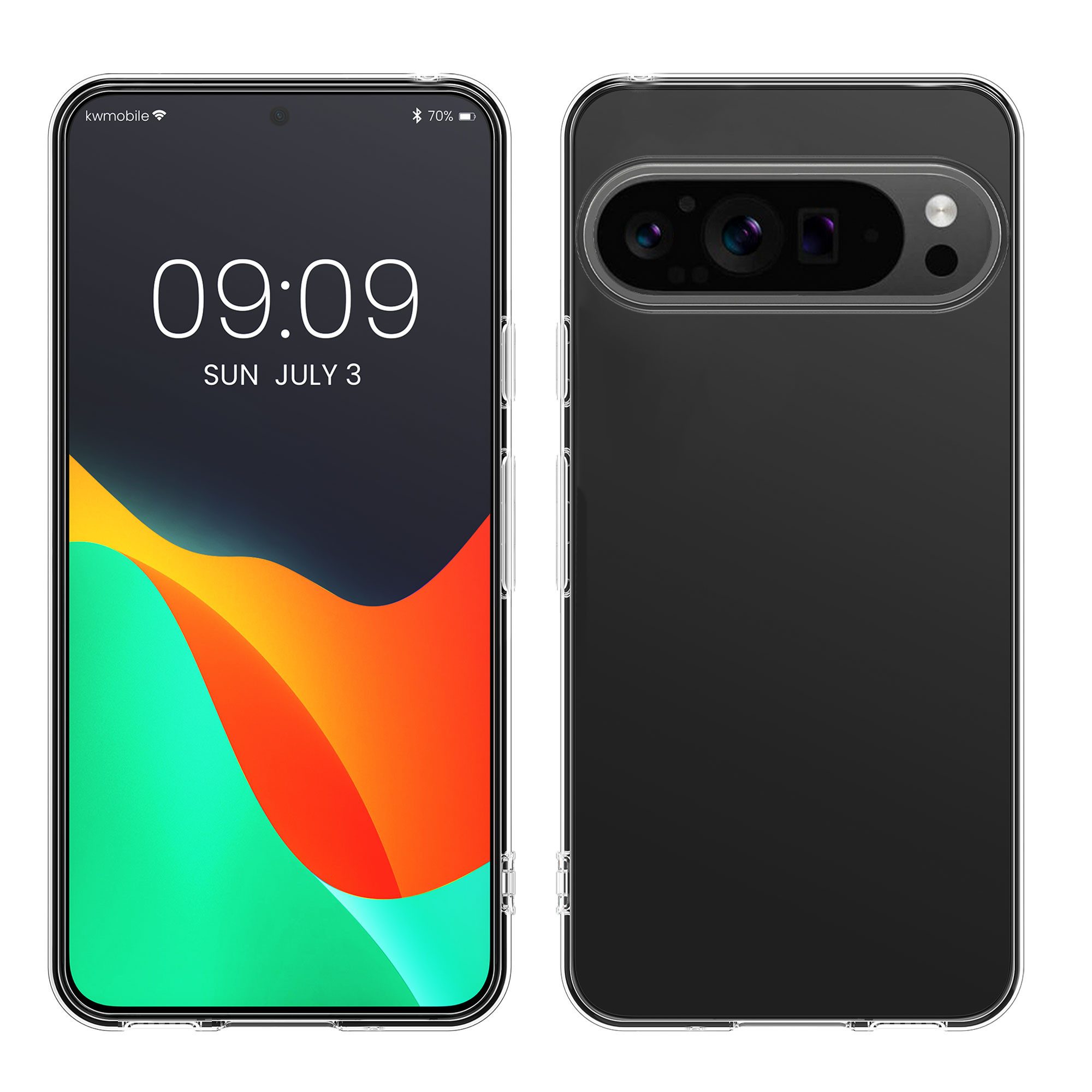 kwmobile Handyhülle Hülle für Google Pixel 9 Pro XL, Silikon Handyhülle transparent Handy Case