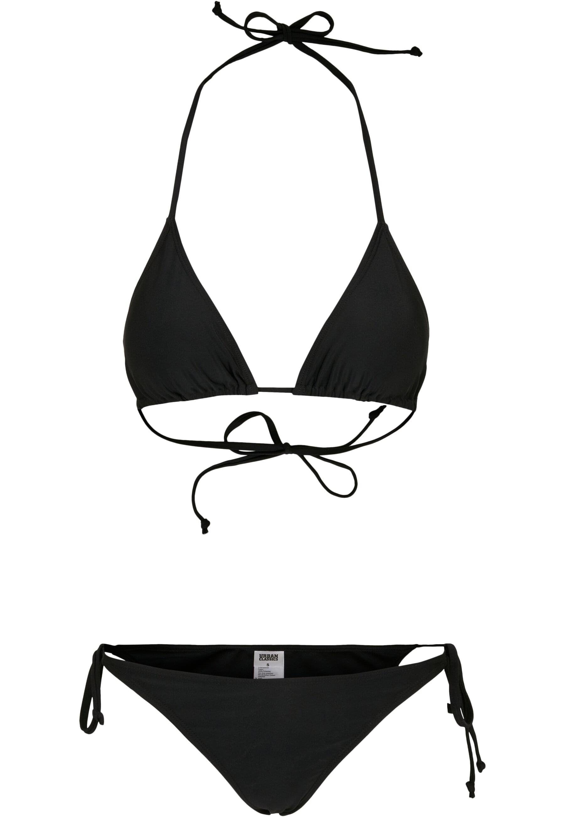 URBAN CLASSICS Triangle Ladies Recycled Bikini Bügel-Bikini Damen black
