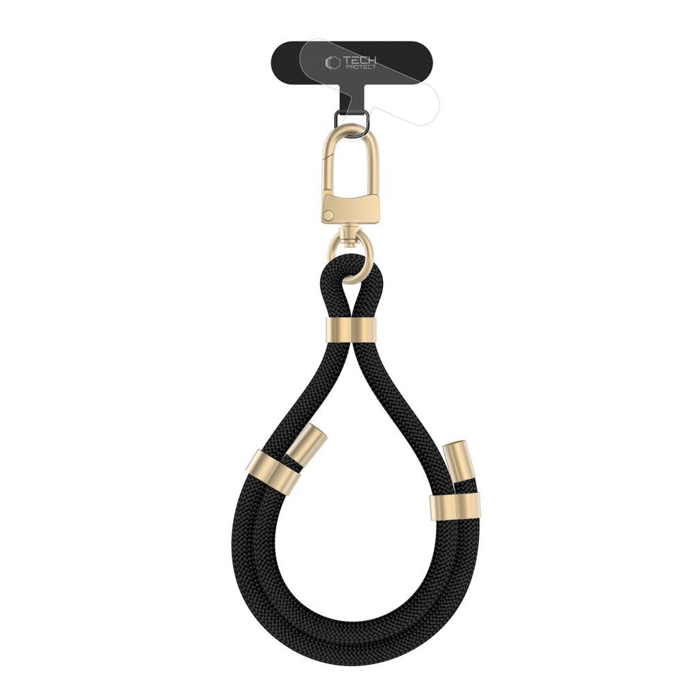 TECH PROTECT Handschlaufe Handyschlaufe Trageschlaufe Handykordel (Spar-Set, 1-St., 23 cm abnehmbar), 23 cm Seil, 2 Adapter, Karabiner, abnehmbar
