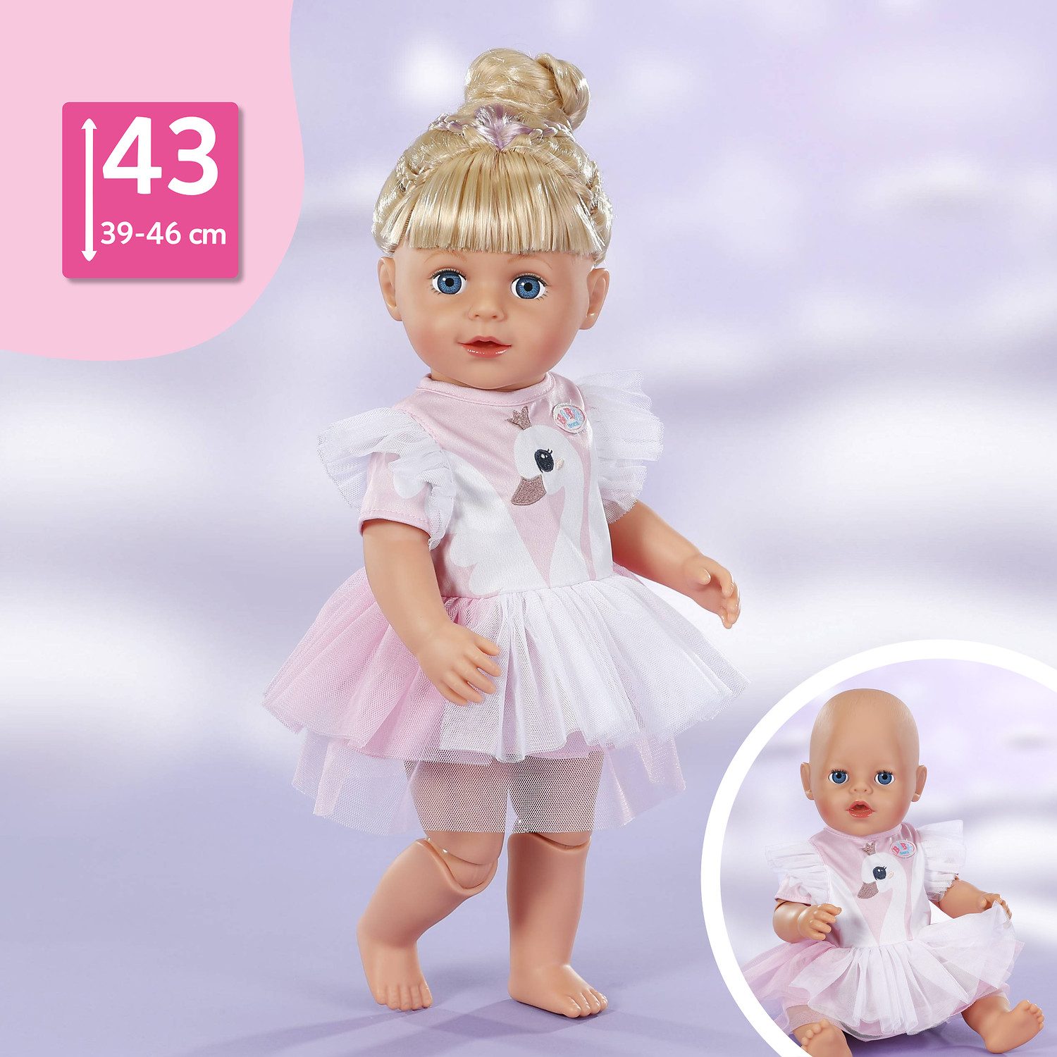 Baby Born Puppenkleidung Kleid Schwan 43 cm – Bild 2 von 2