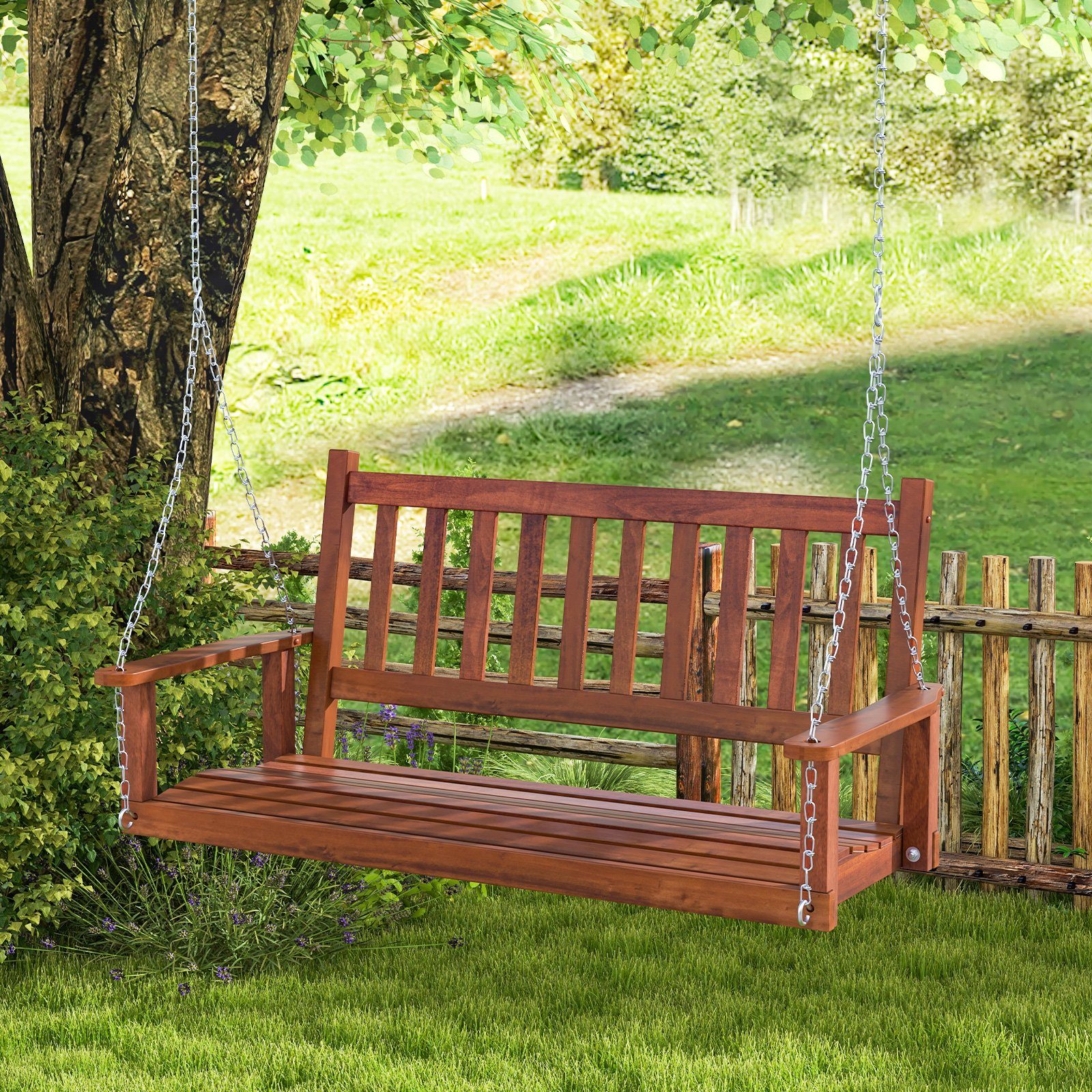 COSTWAY Gartenbank Hängebank Hollywoodschaukel, 2-Sitzer günstig online kaufen